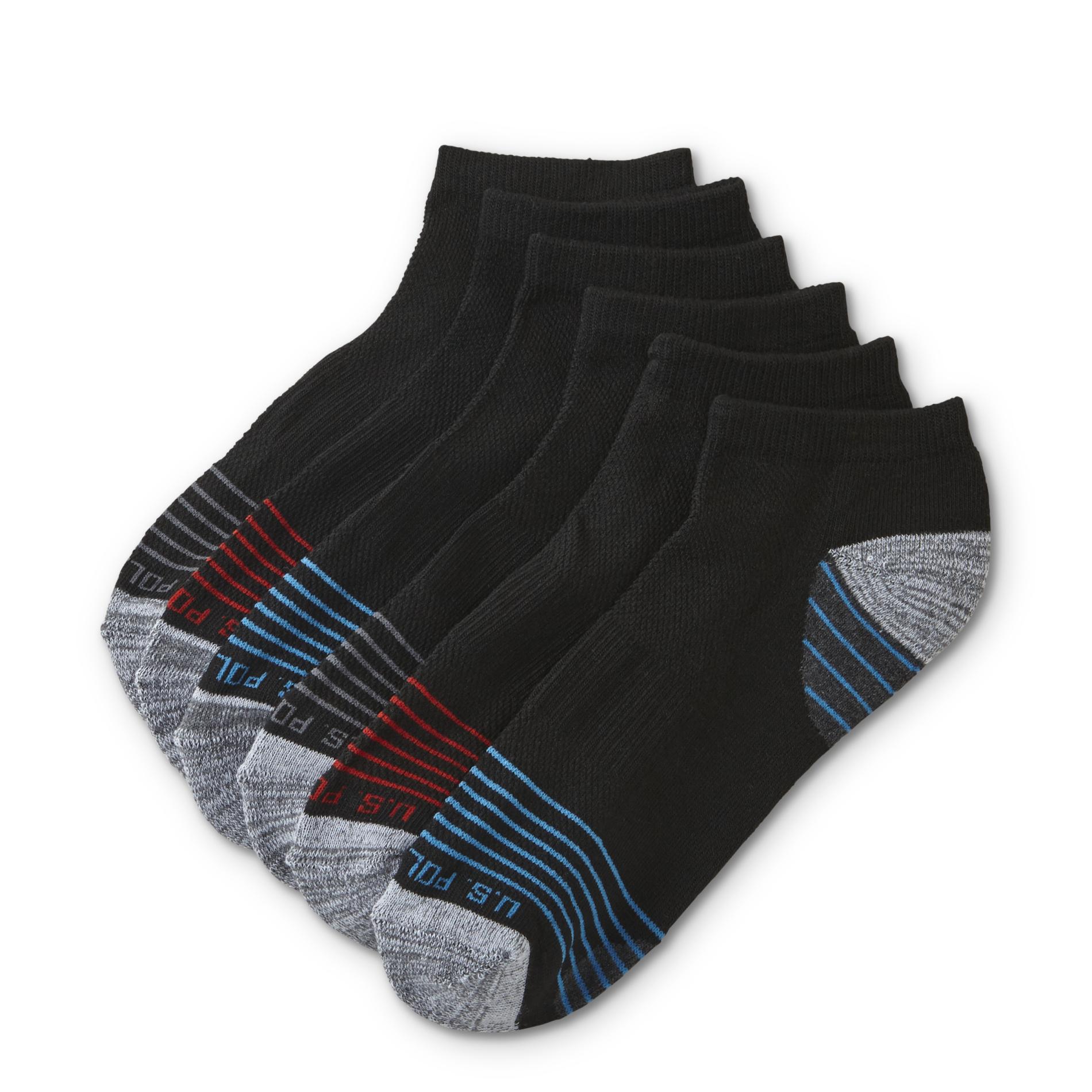 U.S. Polo Assn. Men's 6-Pairs Low-Cut Socks - Striped