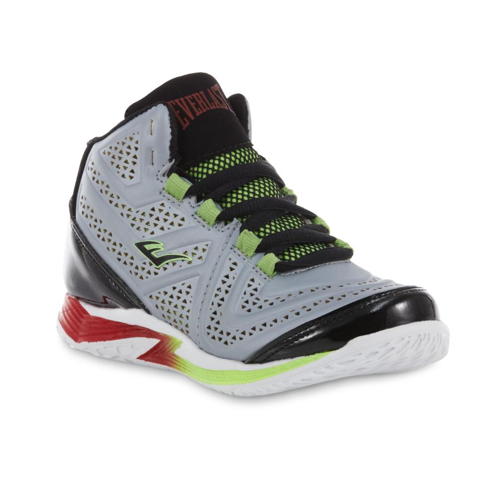 Everlast&reg; Boy's Cayenne Gray/Black/Green/Red High-Top Athletic Shoe