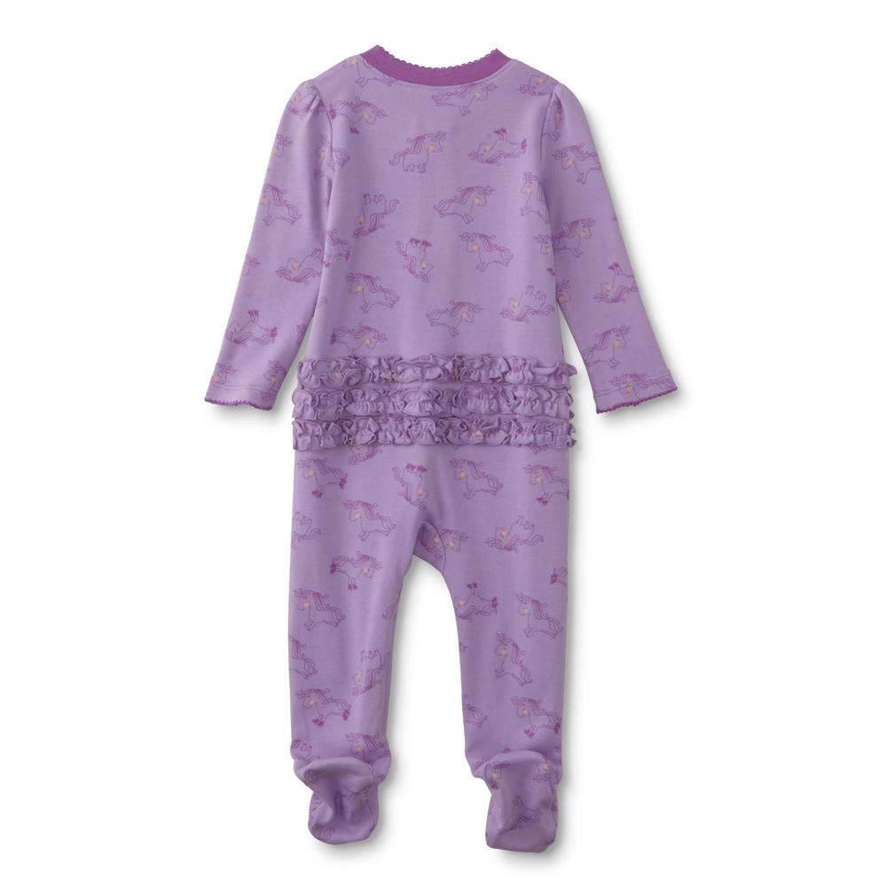 Small Wonders Newborn Girl's Sleeper Pajamas - Unicorns