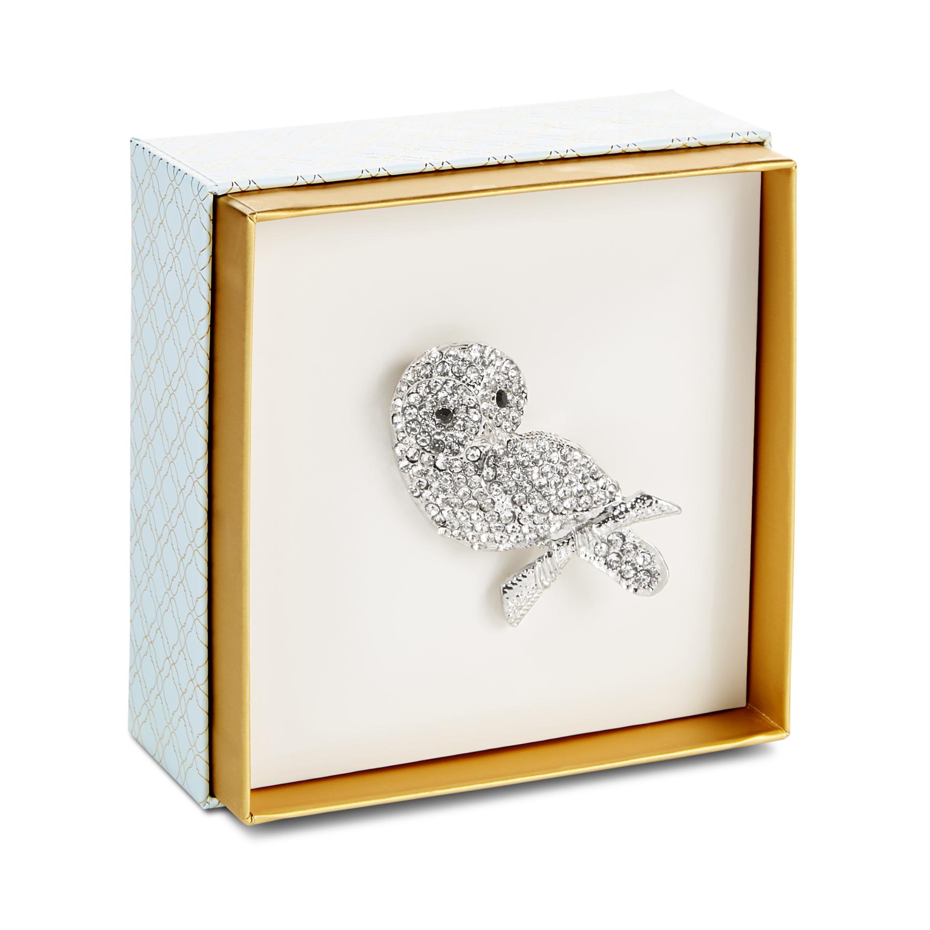 Jaclyn Smith Women's Silvertone Pin - Owl Jaclyn Smith Women's Silvertone Pin - Owl