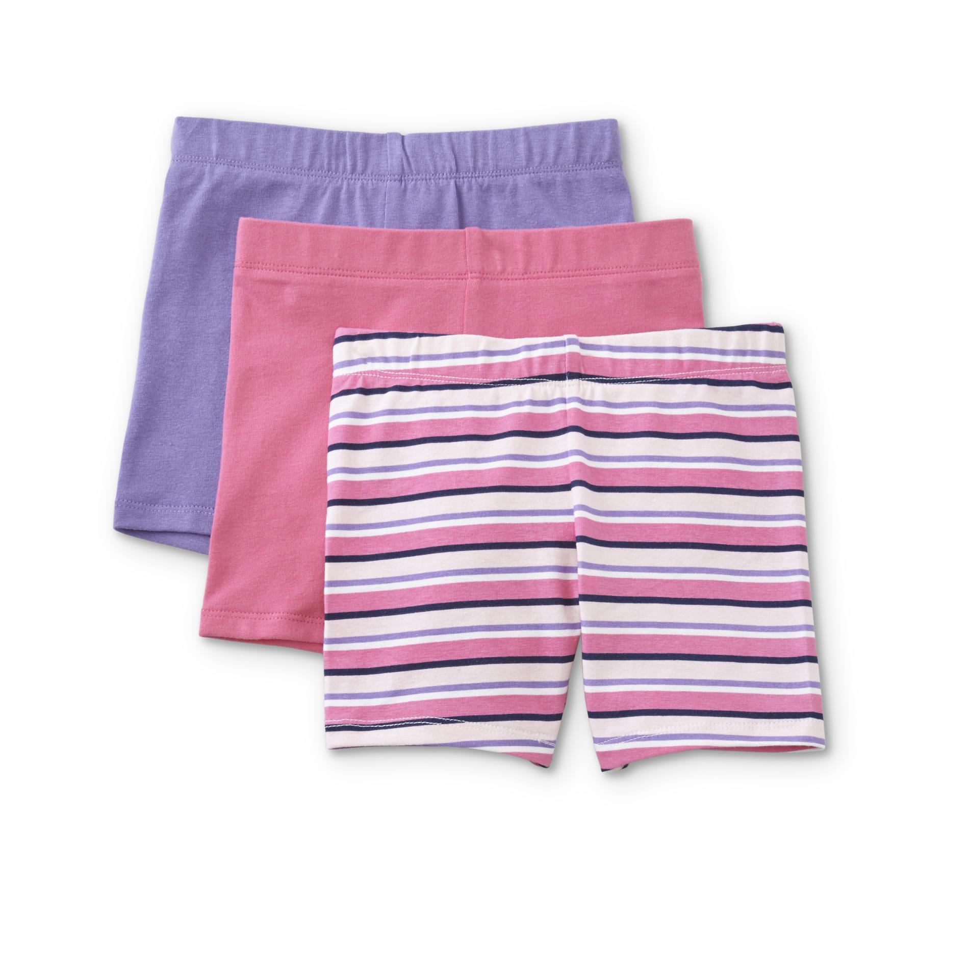 WonderKids Infant & Toddler Girls' 3-Pack Bike Shorts - Striped, Size: 2T, Dahlia WonderKids Infant & Toddler Girls' 3-Pack Bike Shorts - Striped, Size: 2T, Dahlia