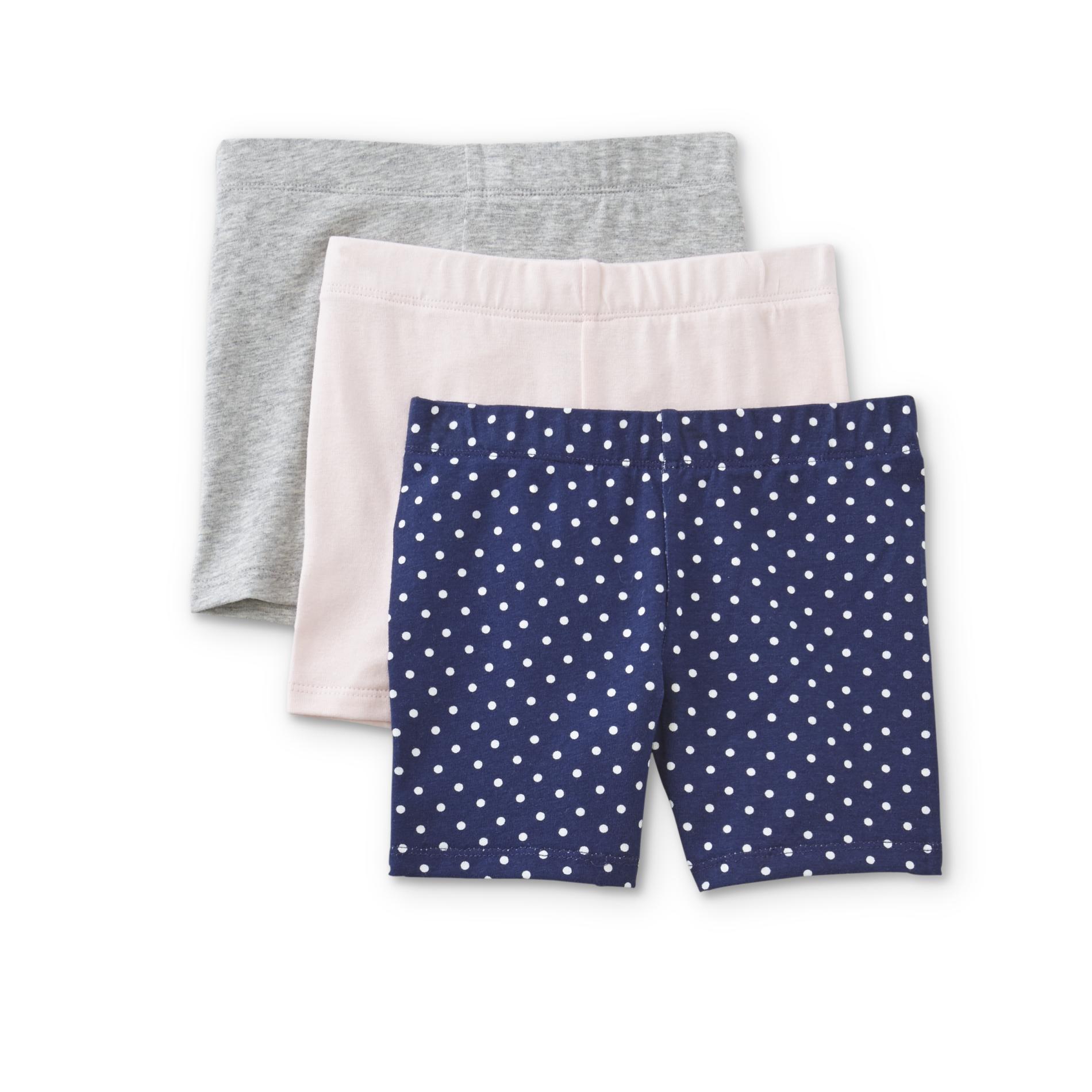 WonderKids Infant & Toddler Girls' 3-Pack Bike Shorts - Dots, Size: 2T, Blue/Grey WonderKids Infant & Toddler Girls' 3-Pack Bike Shorts - Dots, Size: 2T, Blue/Grey