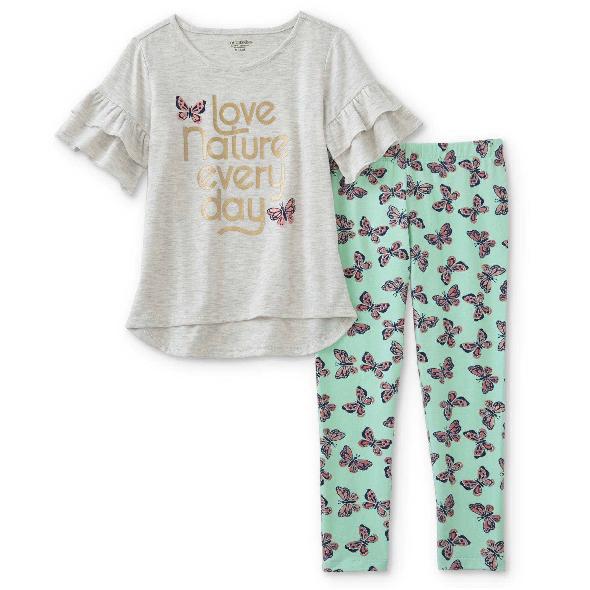 Toughskins Infant & Toddler Girls' Graphic T-Shirt & Leggings - Butterfly
