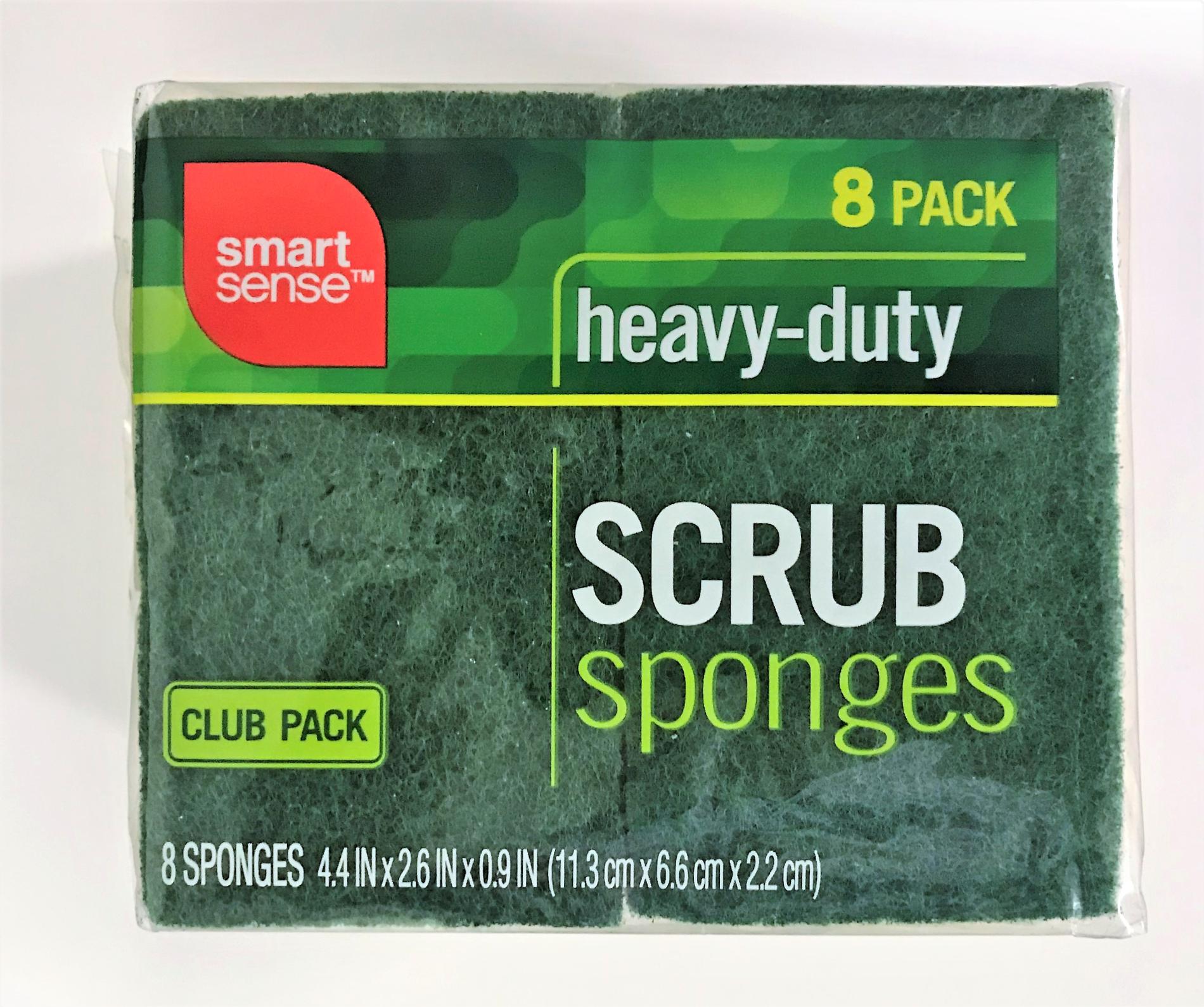 Smart Sense 8-Pack Heavy-Duty Scrub Sponges
