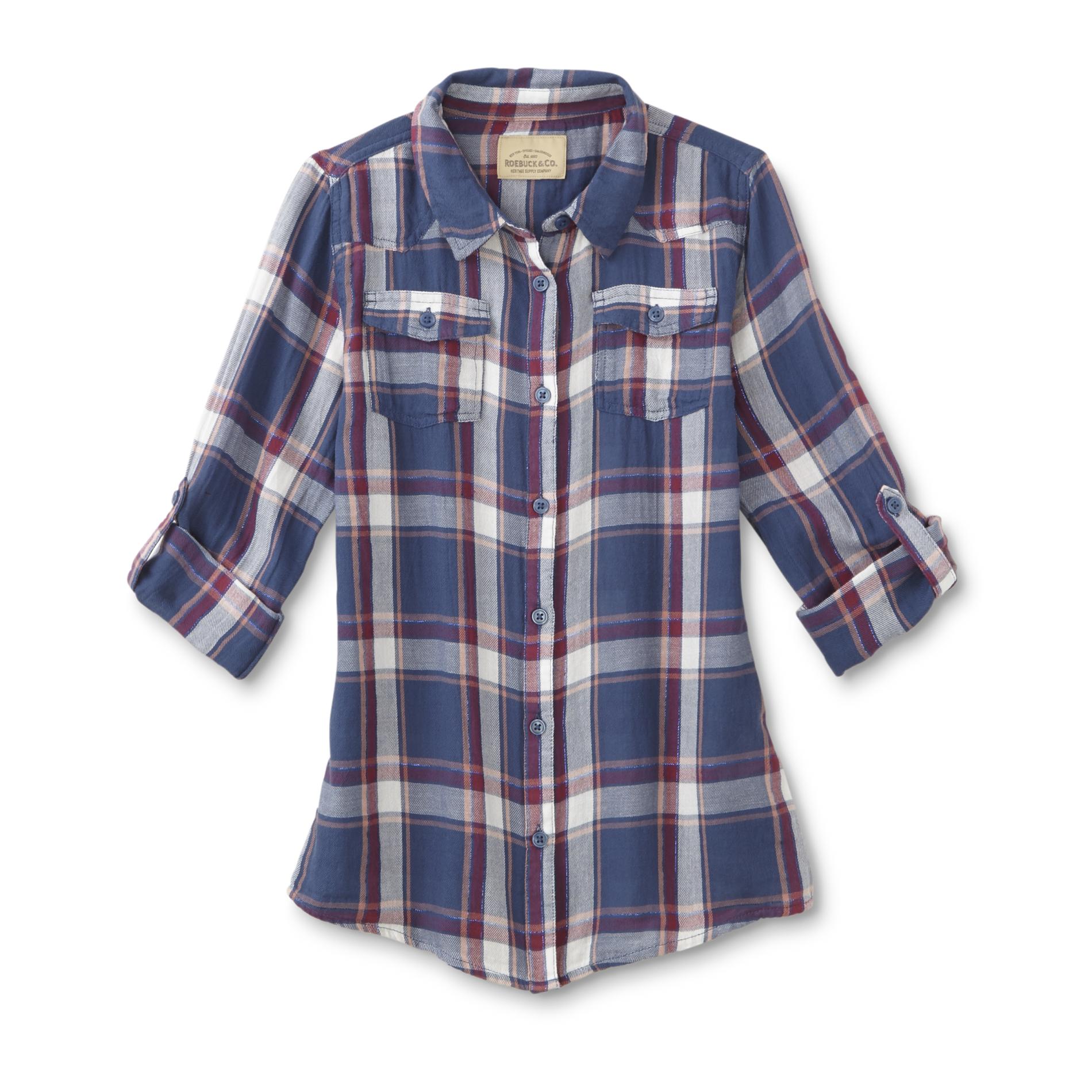ROEBUCK & CO R1893 Girl's Flannel Shirt - Plaid