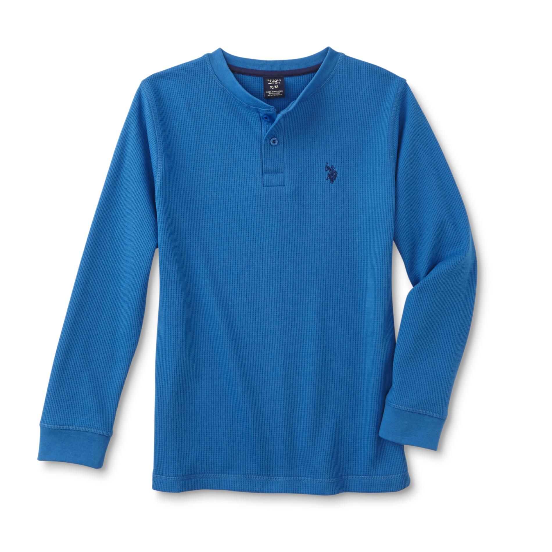 U.S. Polo Assn. Boy's Thermal Henley Shirt