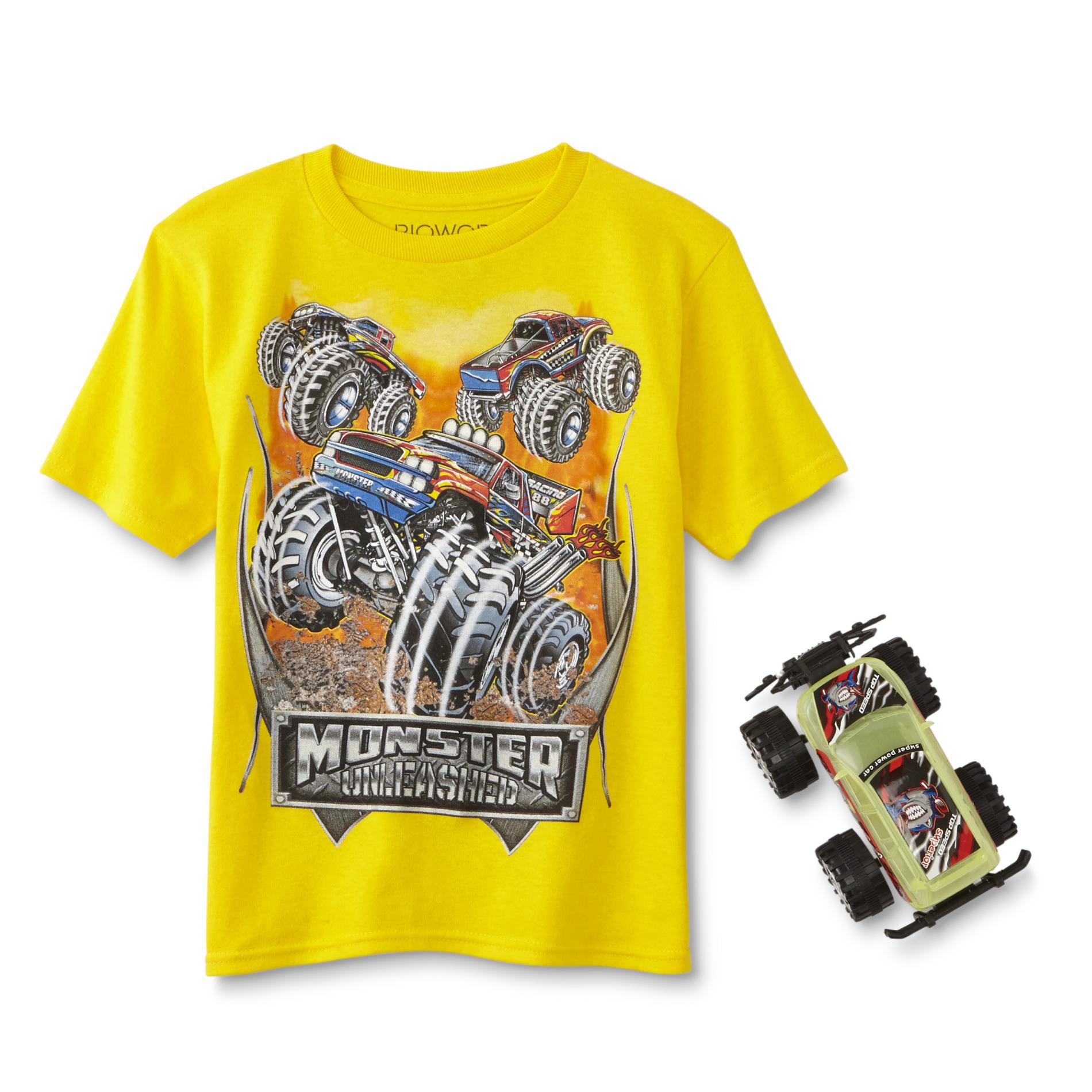 Boy's Graphic T-Shirt & Toy - Monster Truck