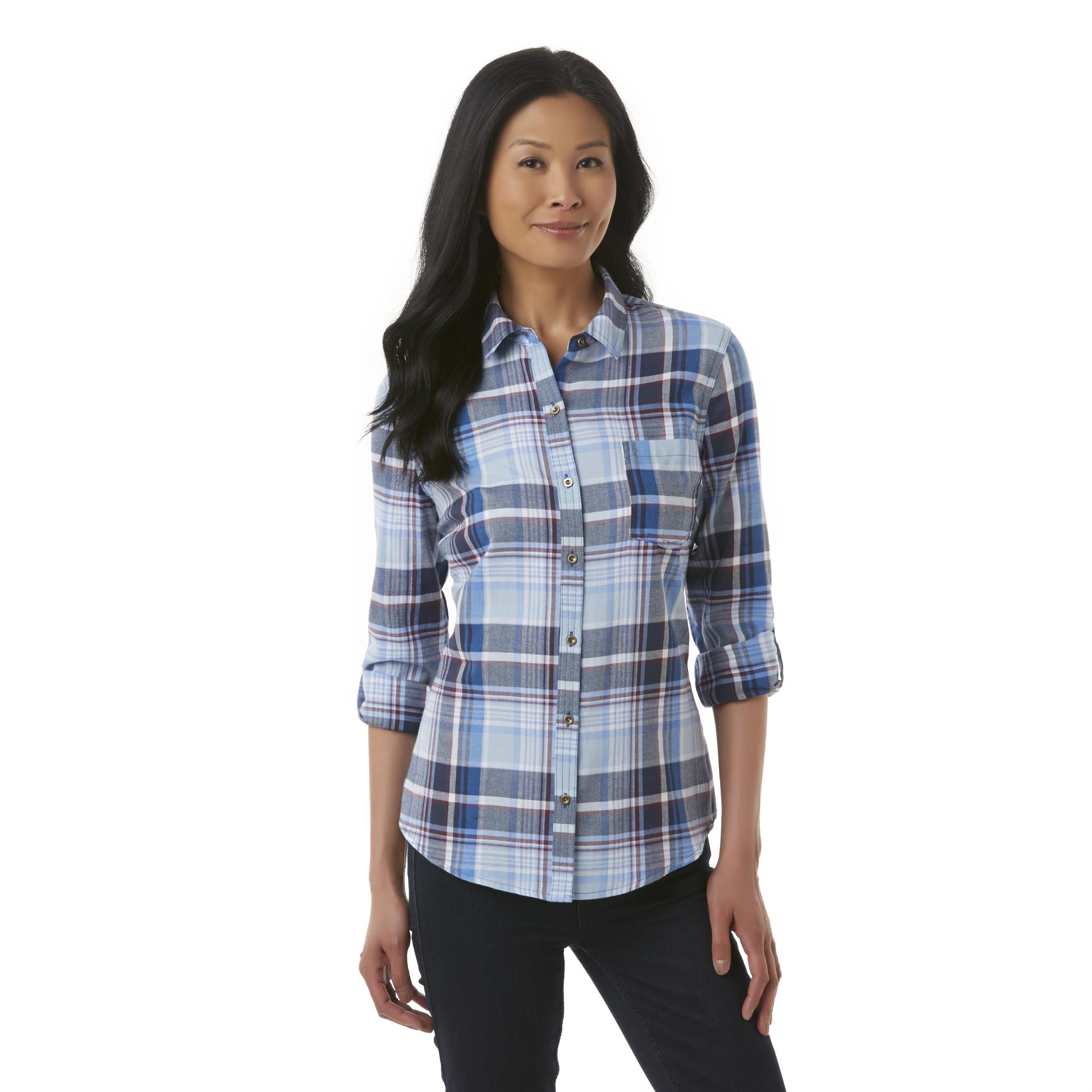 Laura Scott Women's Flannel Shirt - Plaid