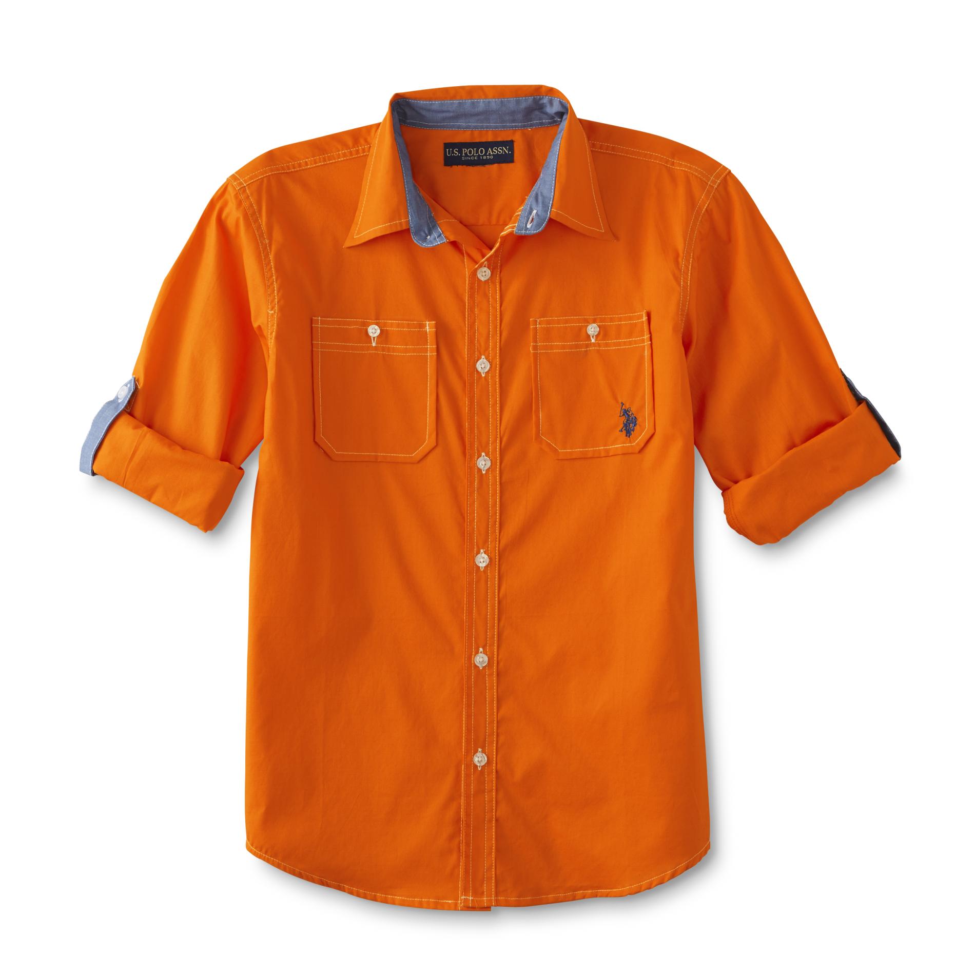U.S. Polo Assn. Boy's Button-Front Shirt