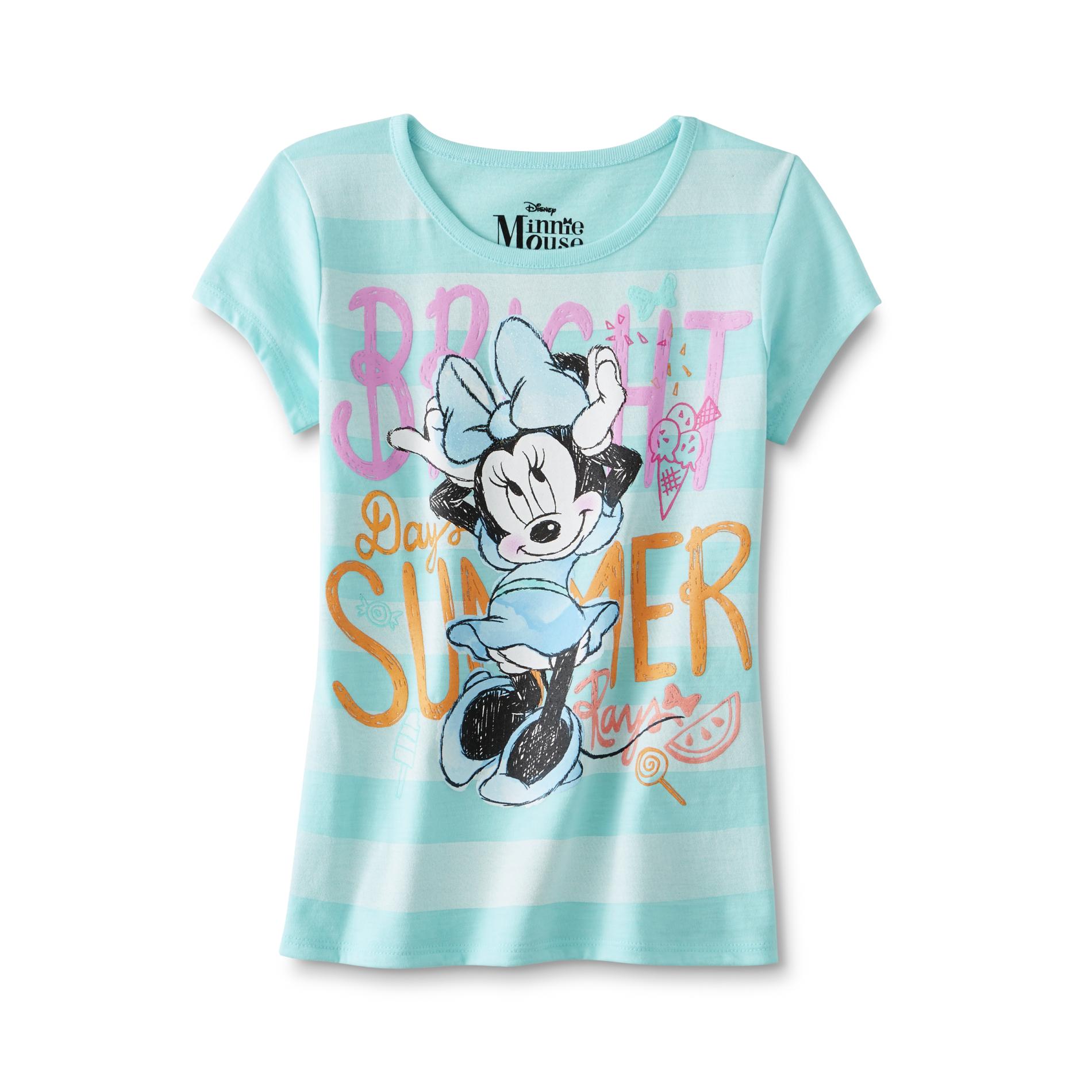 Disney Minnie Mouse Girl's Graphic T-Shirt - Summer Rays