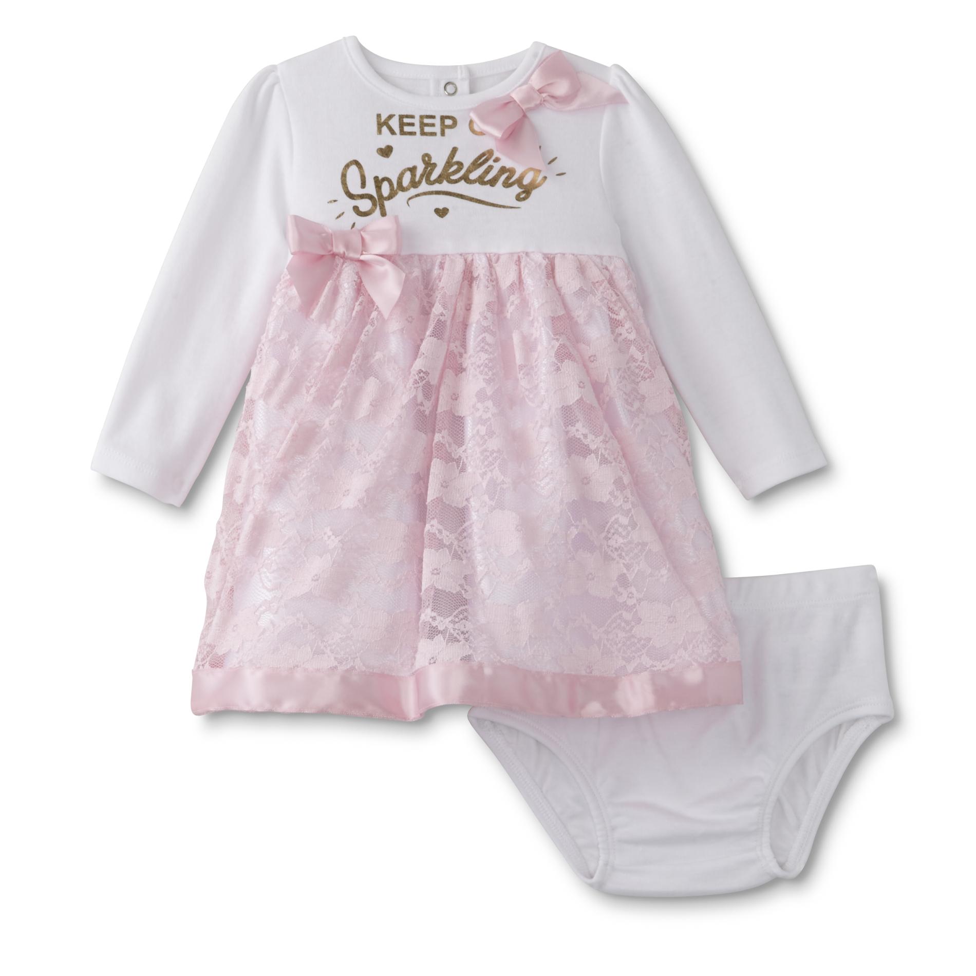 Freshly Squeezed Newborn & Infant Girl's Dress & Diaper Cover - Keep on Sparkling