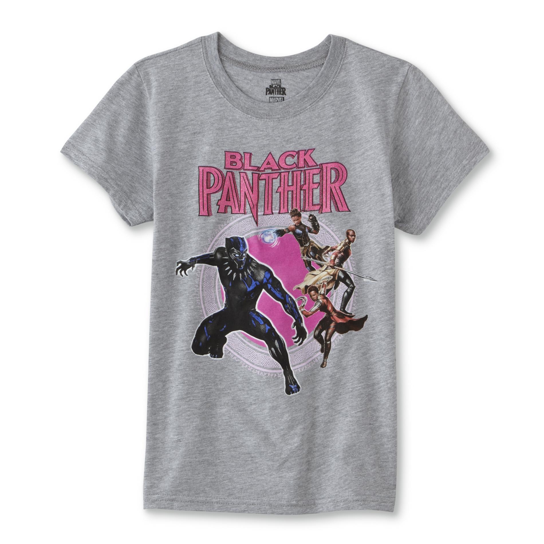 Black Panther Girls' Graphic T-Shirt - Warrior Women