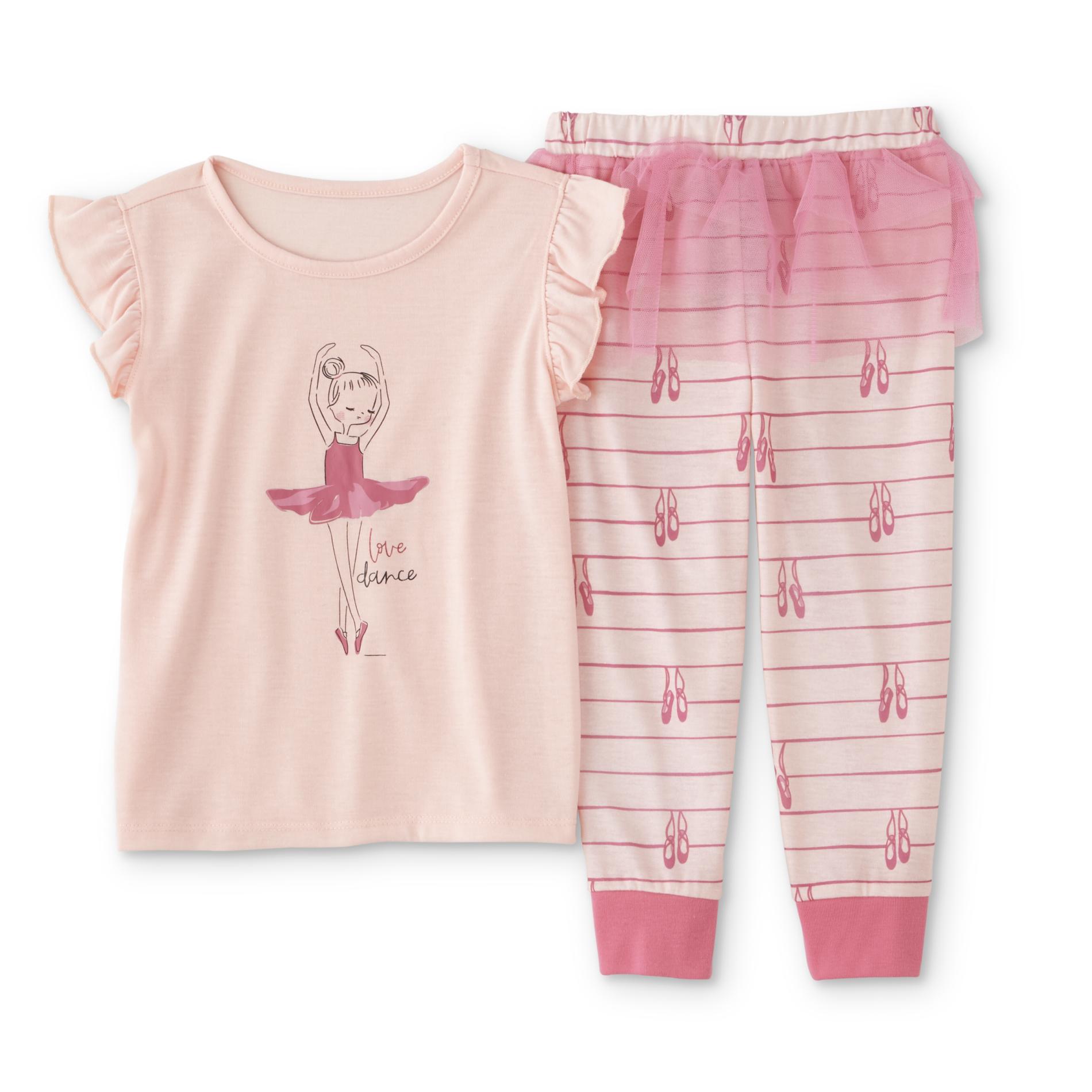 Joe Boxer Infant & Toddler Girls' Pajama Top & Pants - Ballerina