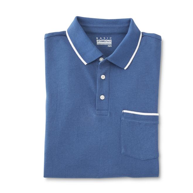 Basic Editions Men's Big & Tall Pocket Polo Shirt