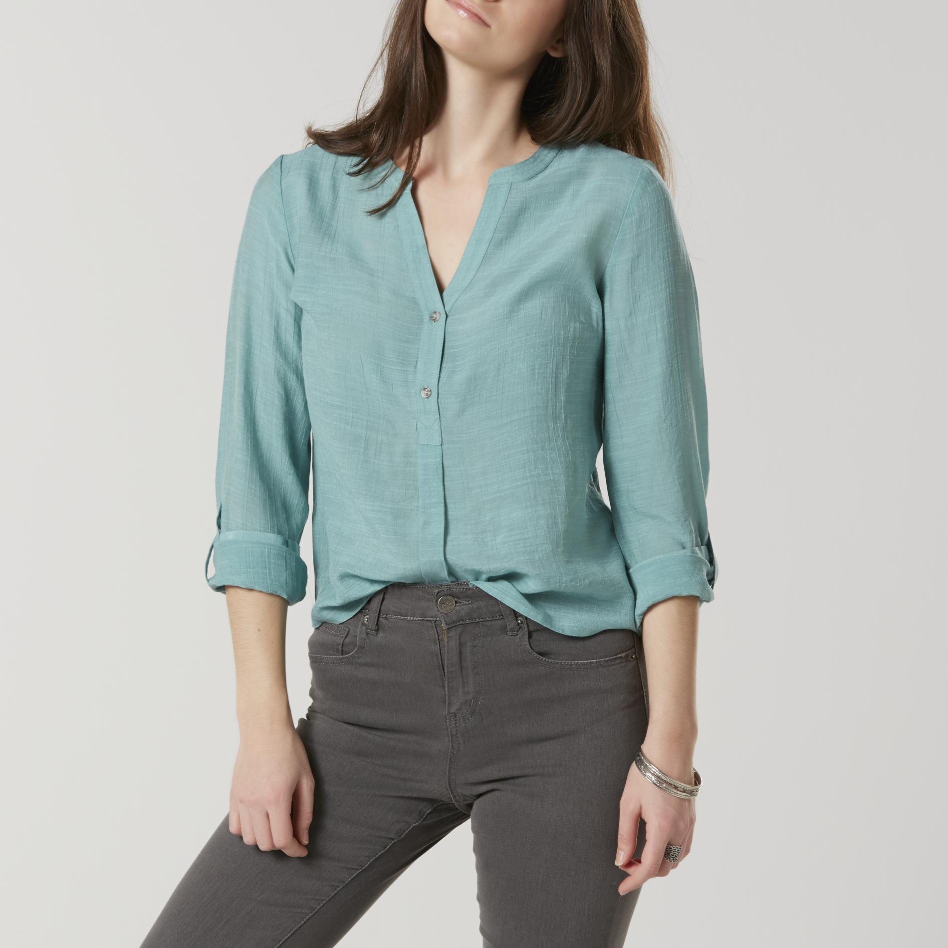 Simply Styled Women's Y-Neck Blouse