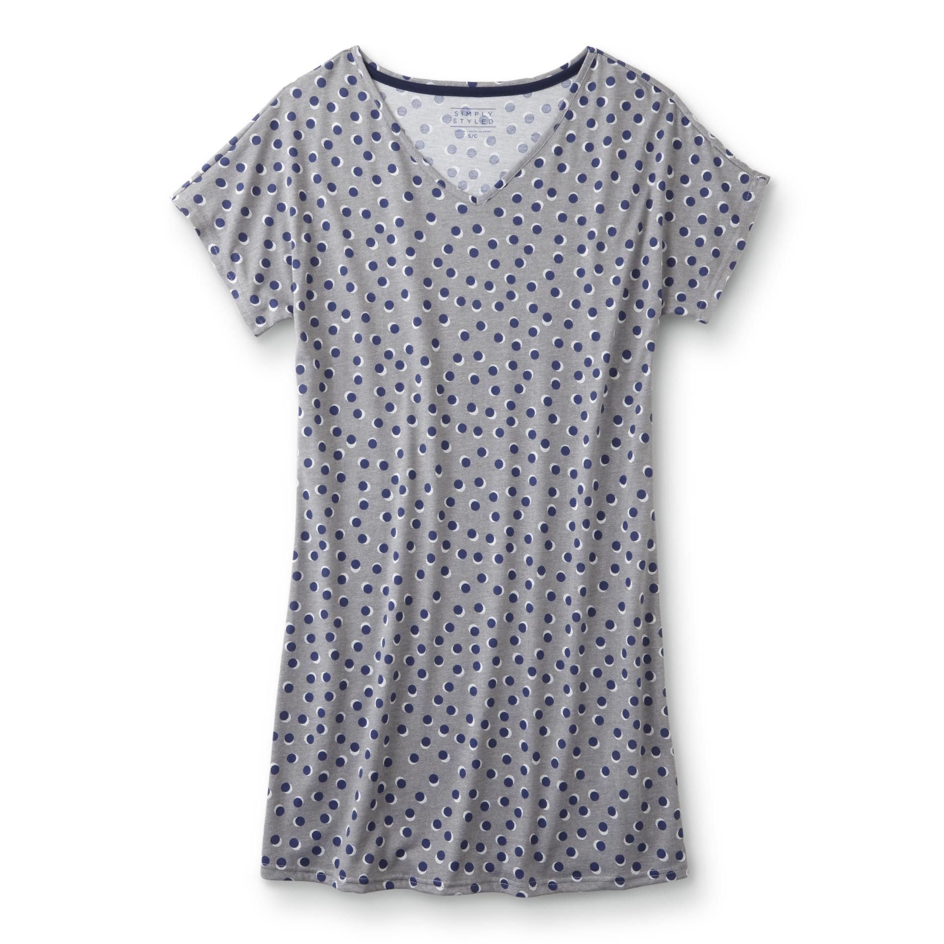 Simply Styled Women's Nightgown - Dots