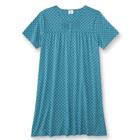 Women Plus Short sleeve Nightgown   Dots Knit