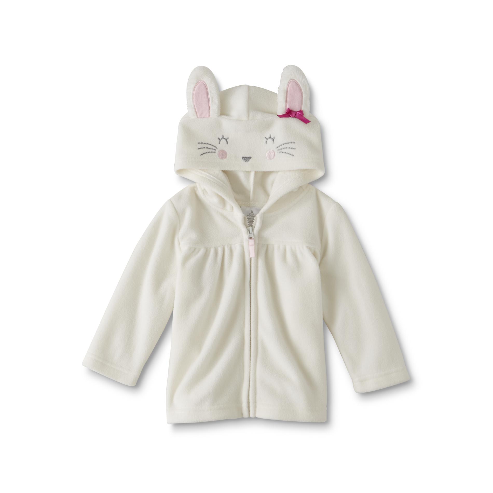 Small Wonders Newborn Girl's Critter Hoodie Jacket - Bunny