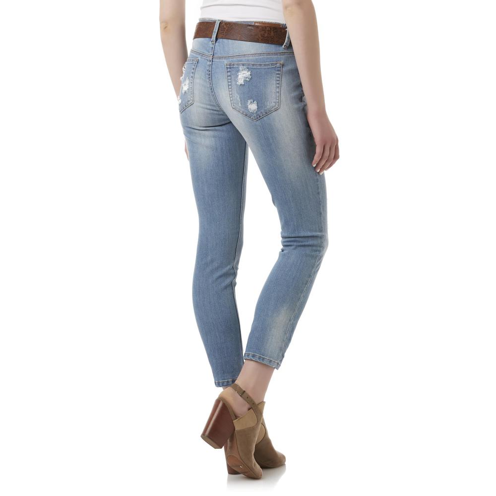 Dollhouse Women's Belted Skinny Jeans