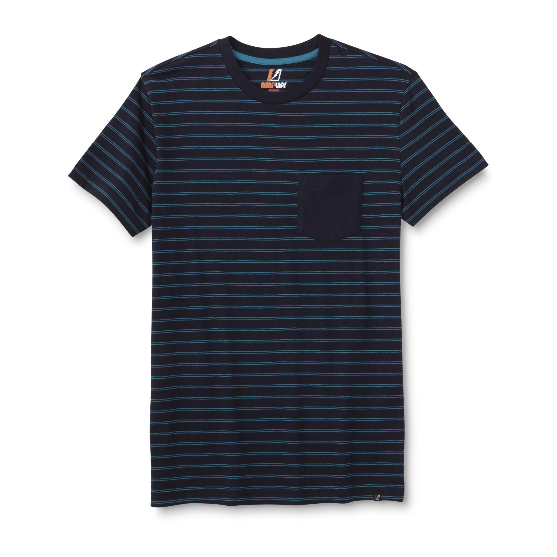 Amplify Young Men's Pocket T-Shirt - Striped
