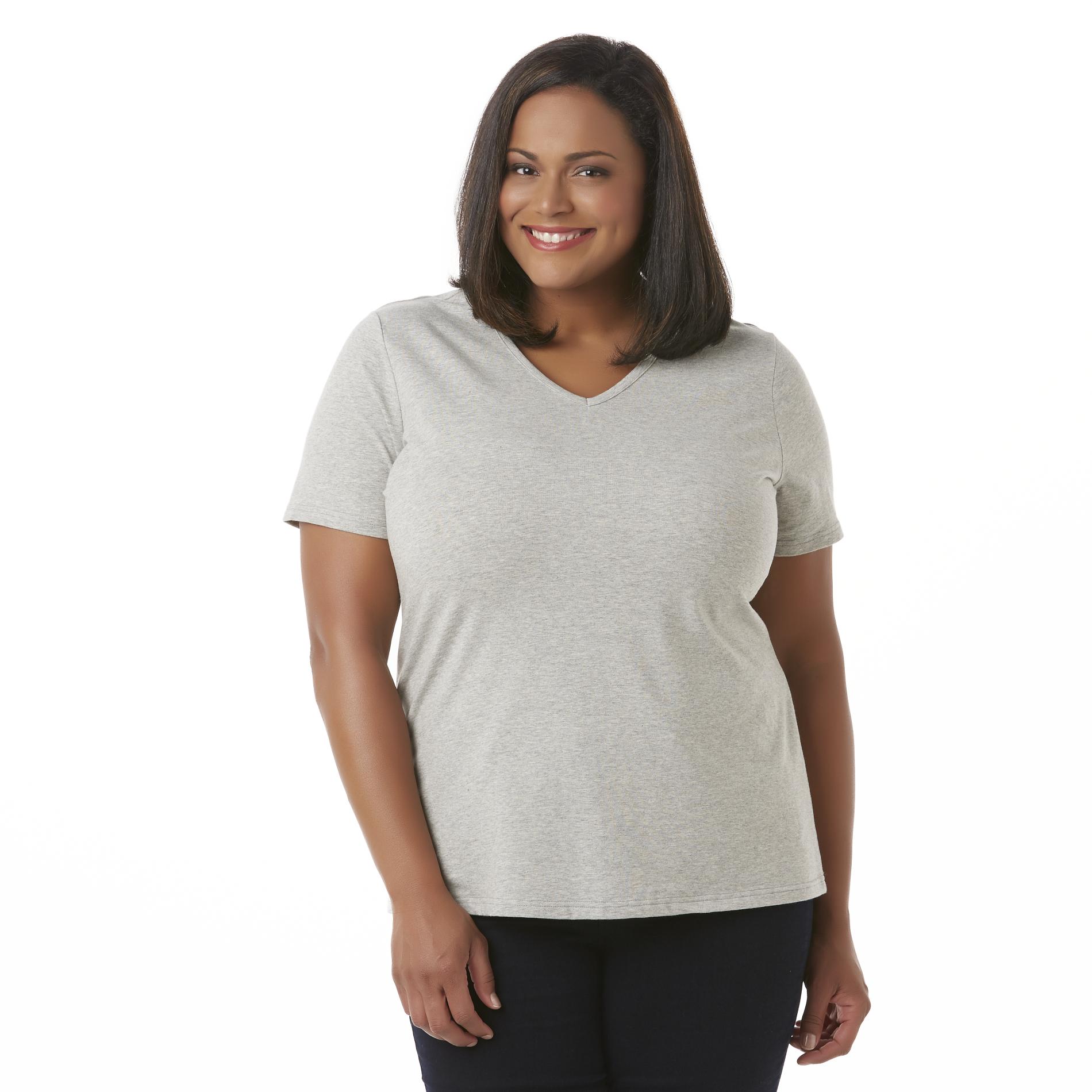 Basic Editions Women's Plus Short-Sleeve T-Shirt