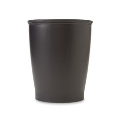 InterDesign USA interdesign kent plastic wastebasket, small round plastic trash can for bathroom, bedroom, dorm, college, office, 8.35" x 8.35"