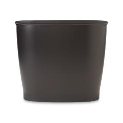 InterDesign USA iDesign Kent Black Plastic Oval Wastebasket
