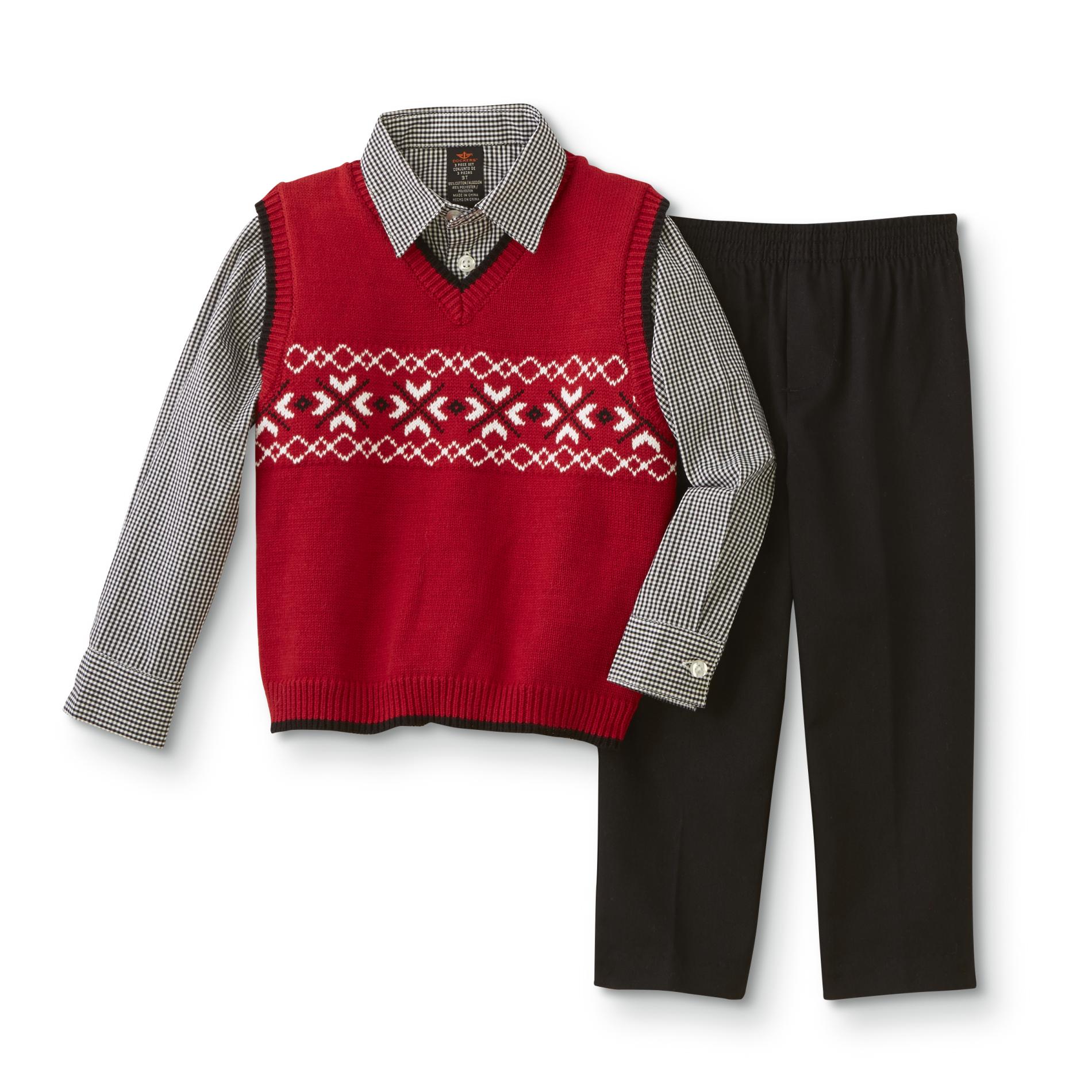 Dockers Infant & Toddler Boys' Shirt, Vest & Pants - Fair Isle