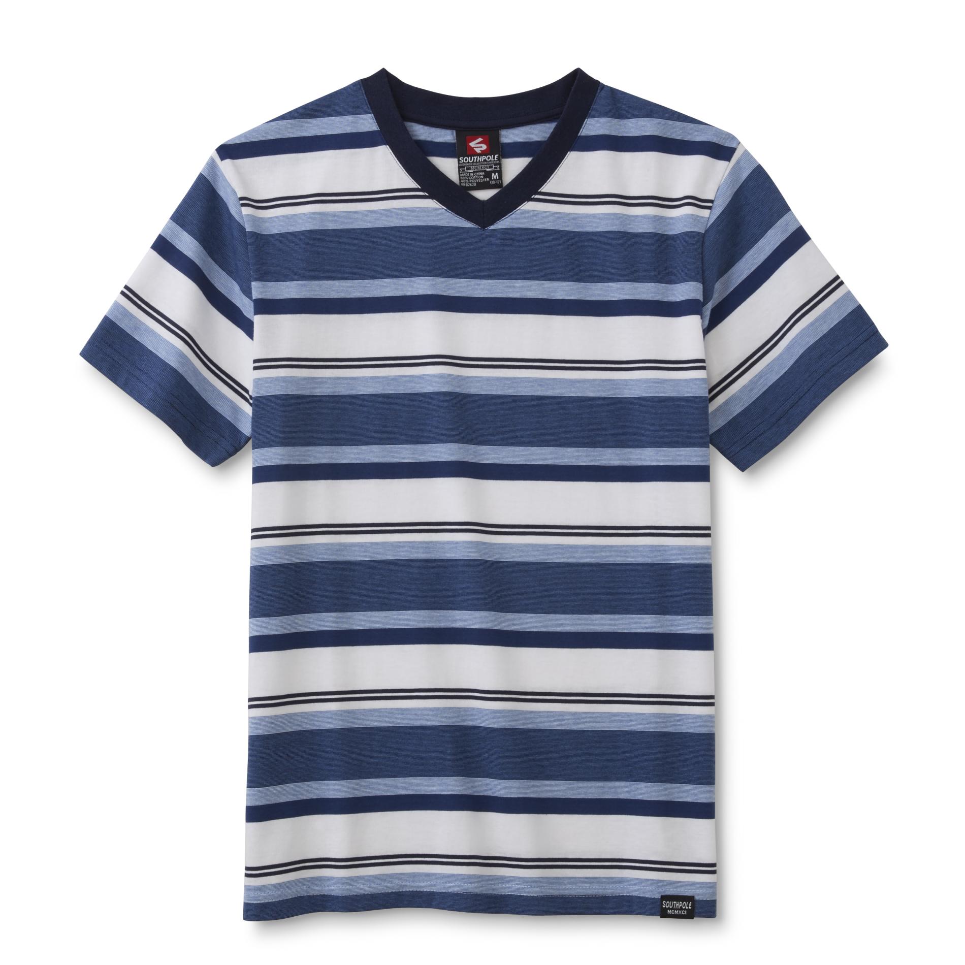 Southpole Boy's V-Neck T-Shirt - Striped