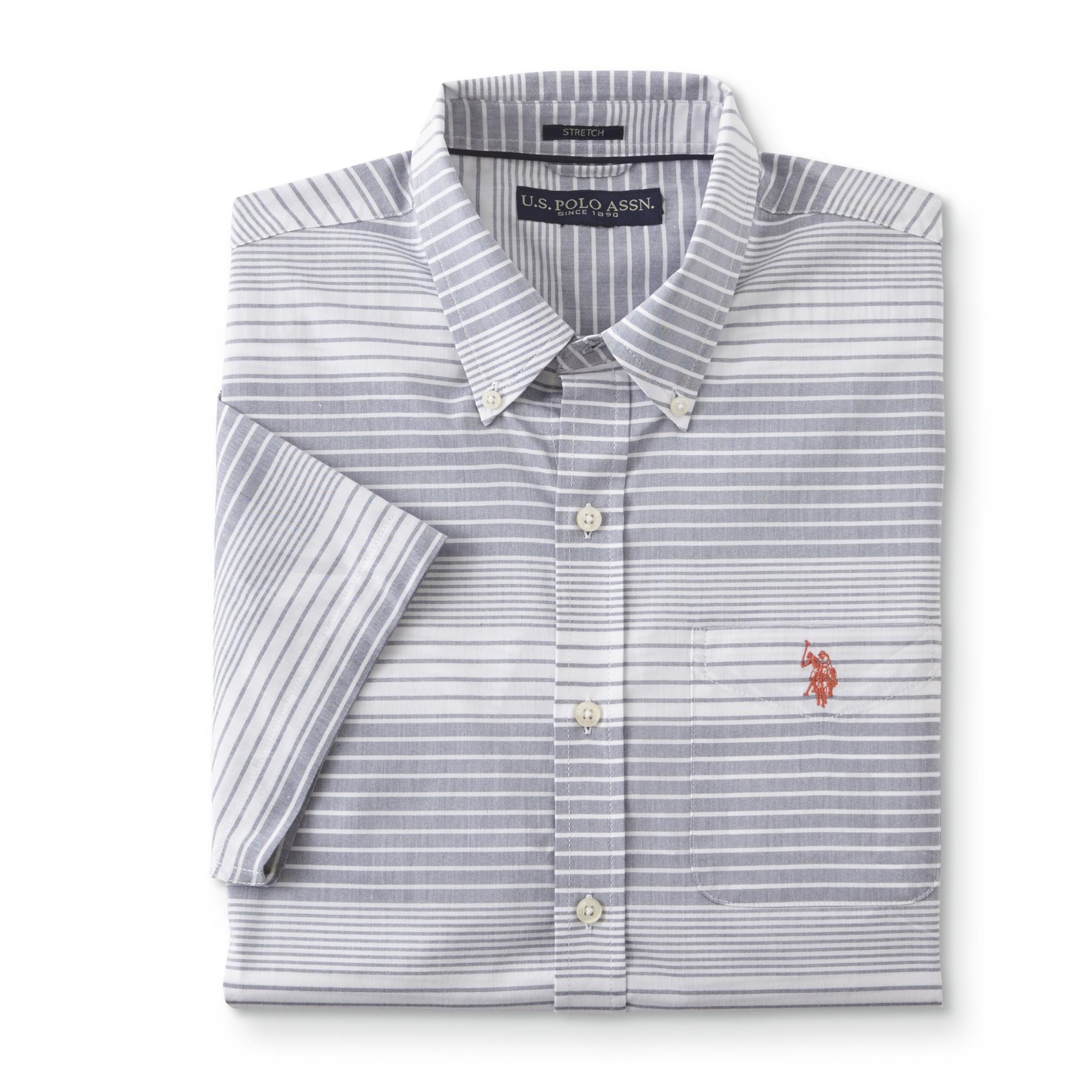 U.S. Polo Assn. Men's Short-Sleeve Dress Shirt - Striped