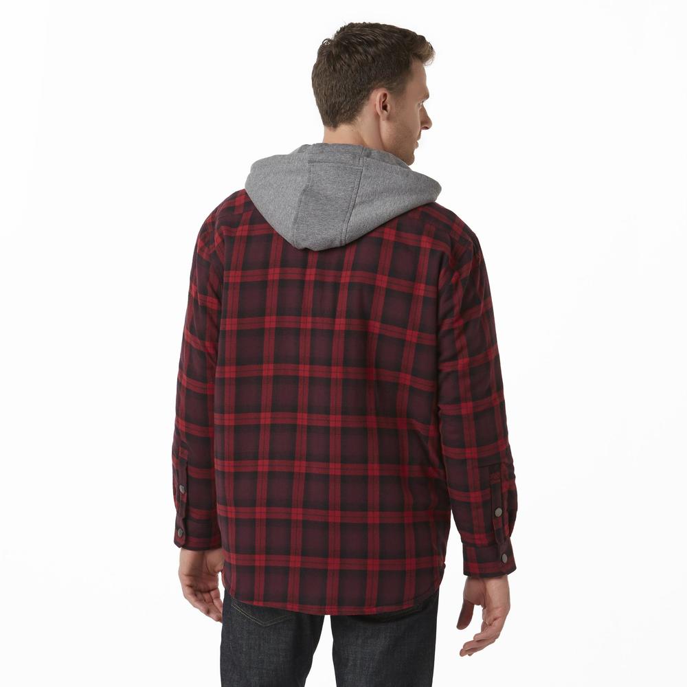 Craftsman Men's Hooded Shirt Jacket - Checkered