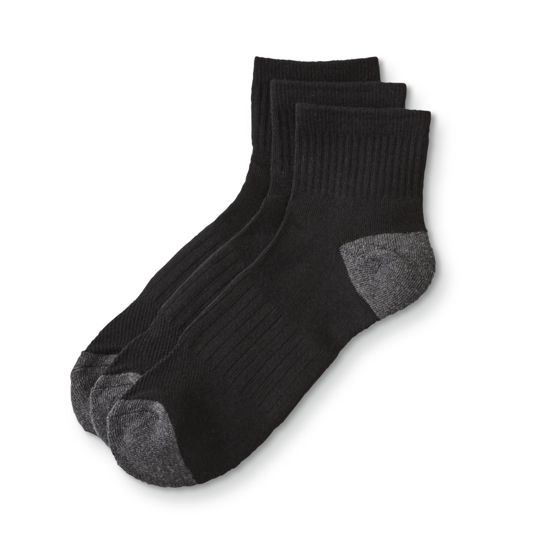 Kodiak Men's 3-Pairs Quarter Socks - Colorblock