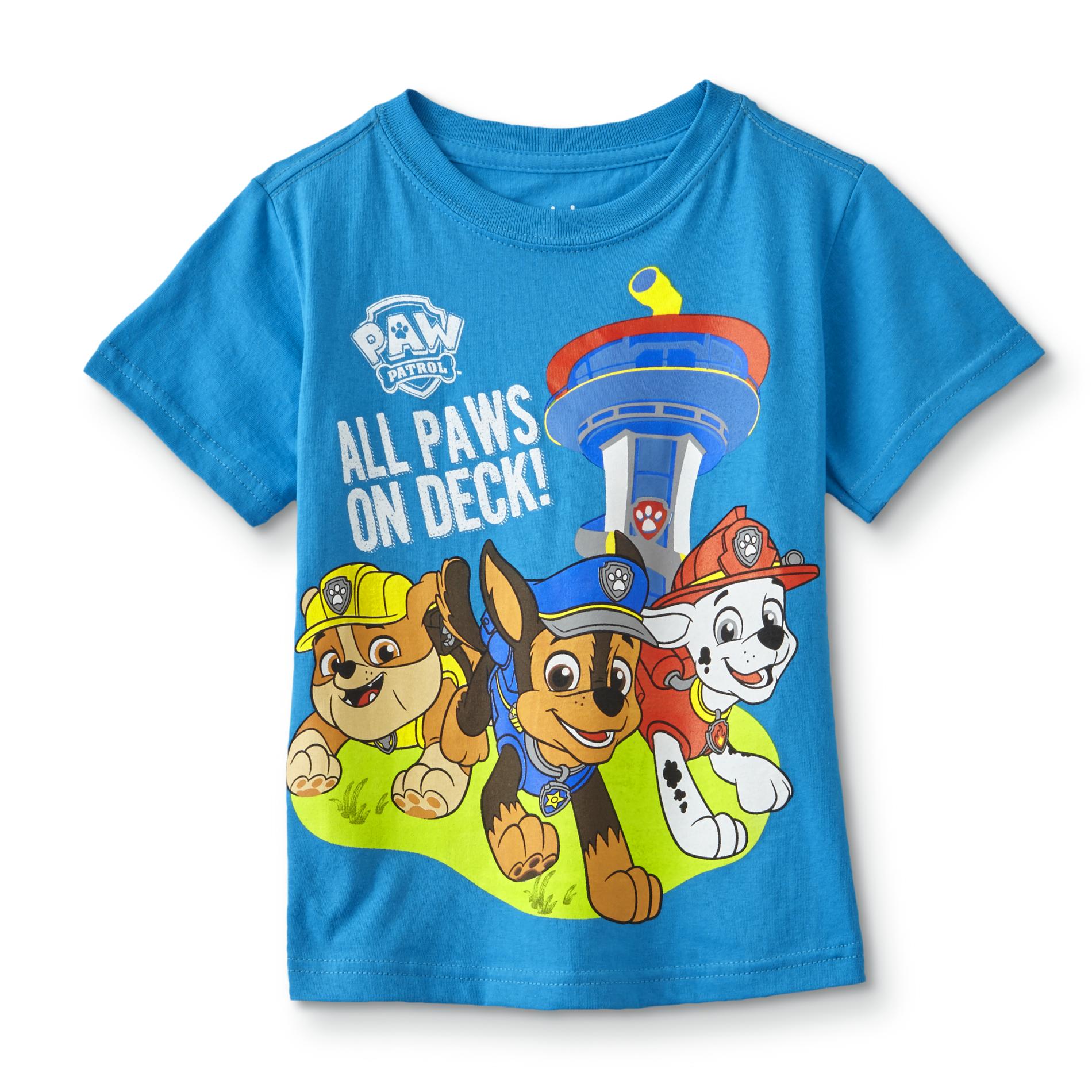 Nickelodeon Paw Patrol Toddler Boys T Shirt All Paws On Deck