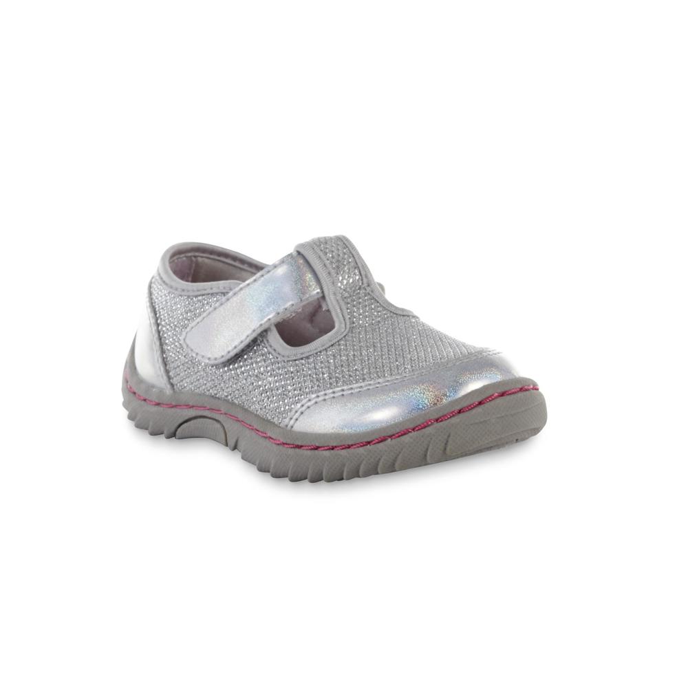 Canyon River Blues Toddler Girl's Brandy Silver Glitter Mary Jane Athleisure Shoe