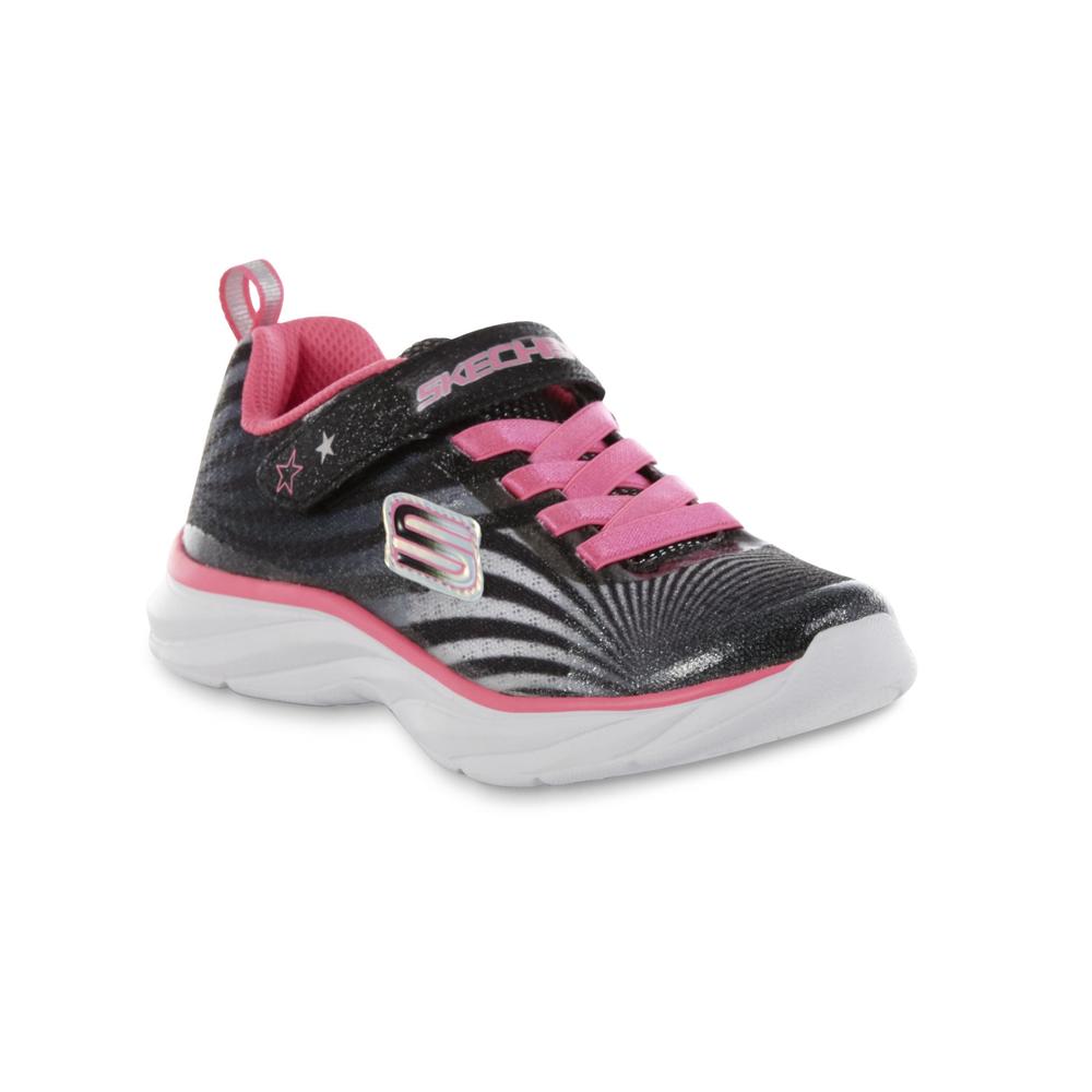 Skechers Girl's Hi Glitz Pink/Black Athletic Shoe