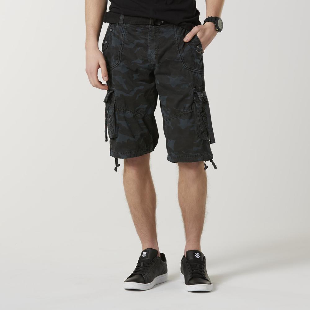 Roebuck & Co. Men's Belted Cargo Shorts - Camouflage