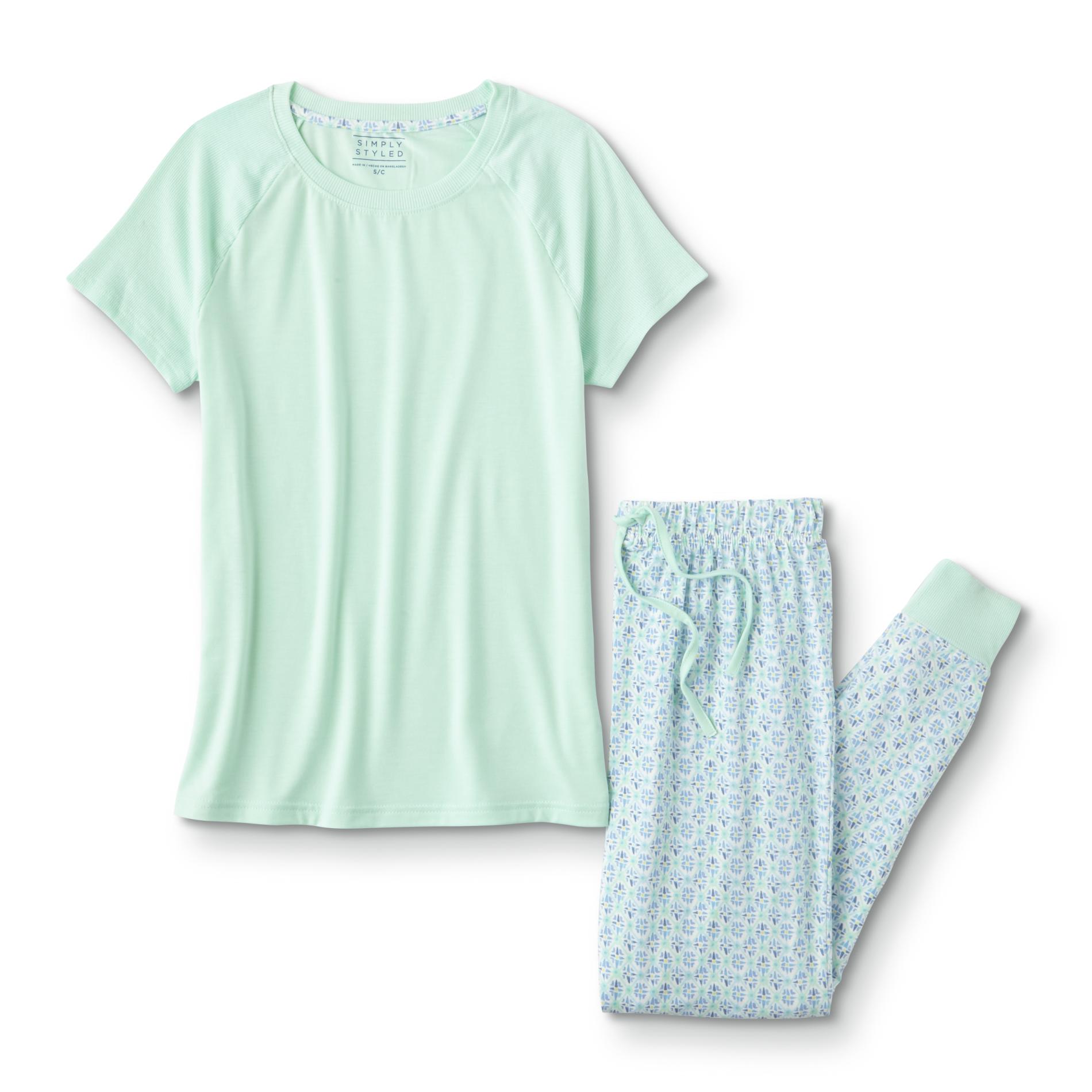 Simply Styled Women's Pajama Shirt & Pants - Medallion