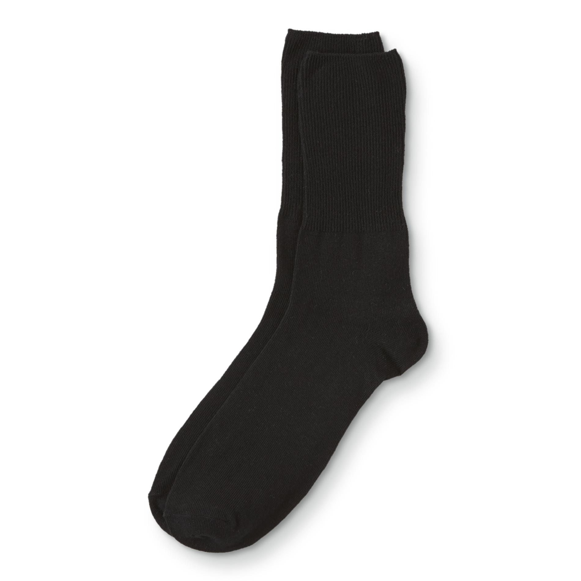 Basic Editions Women's 2-Pairs Crew Socks - Extended Size