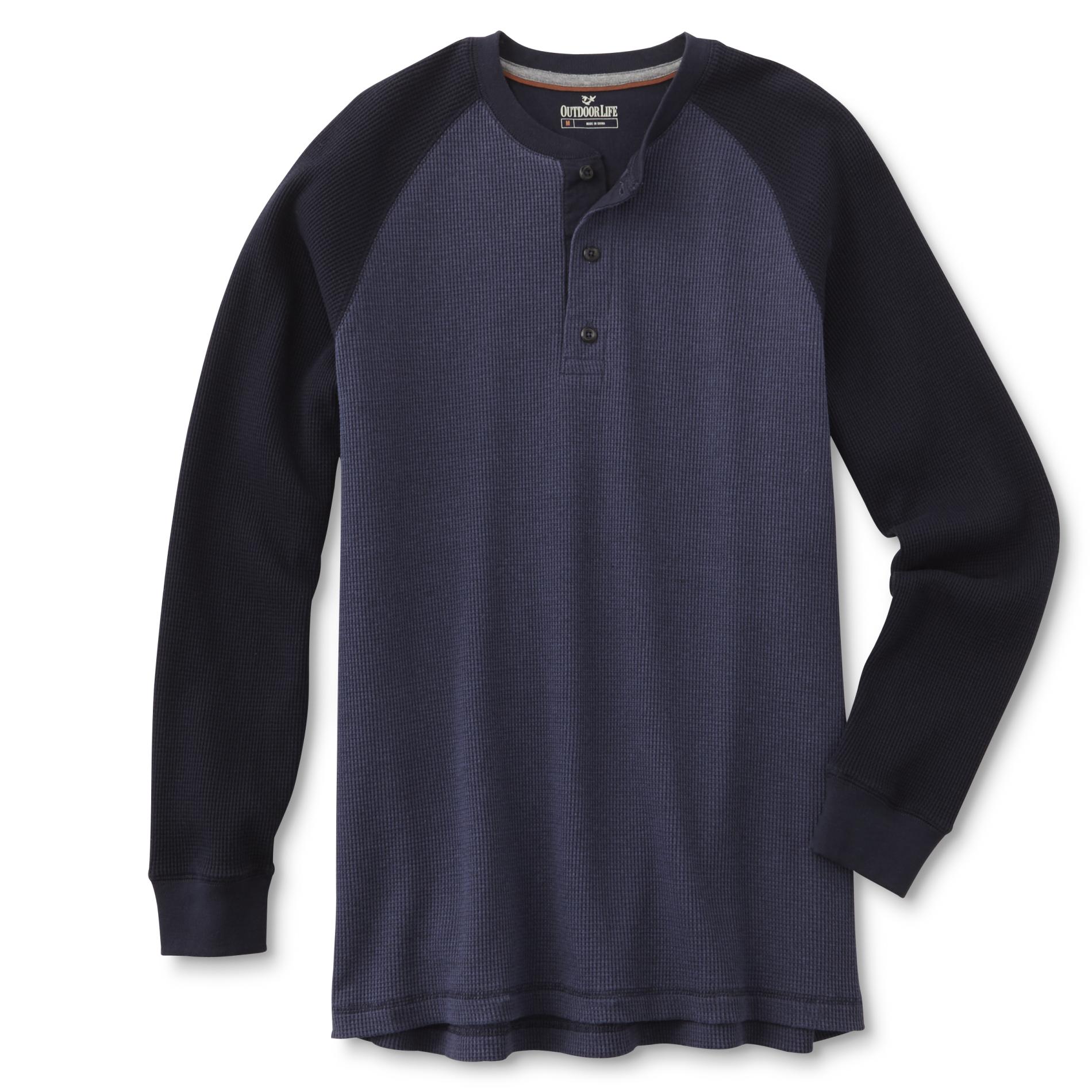 Outdoor Life&reg; Men's Thermal Henley Shirt - Colorblock