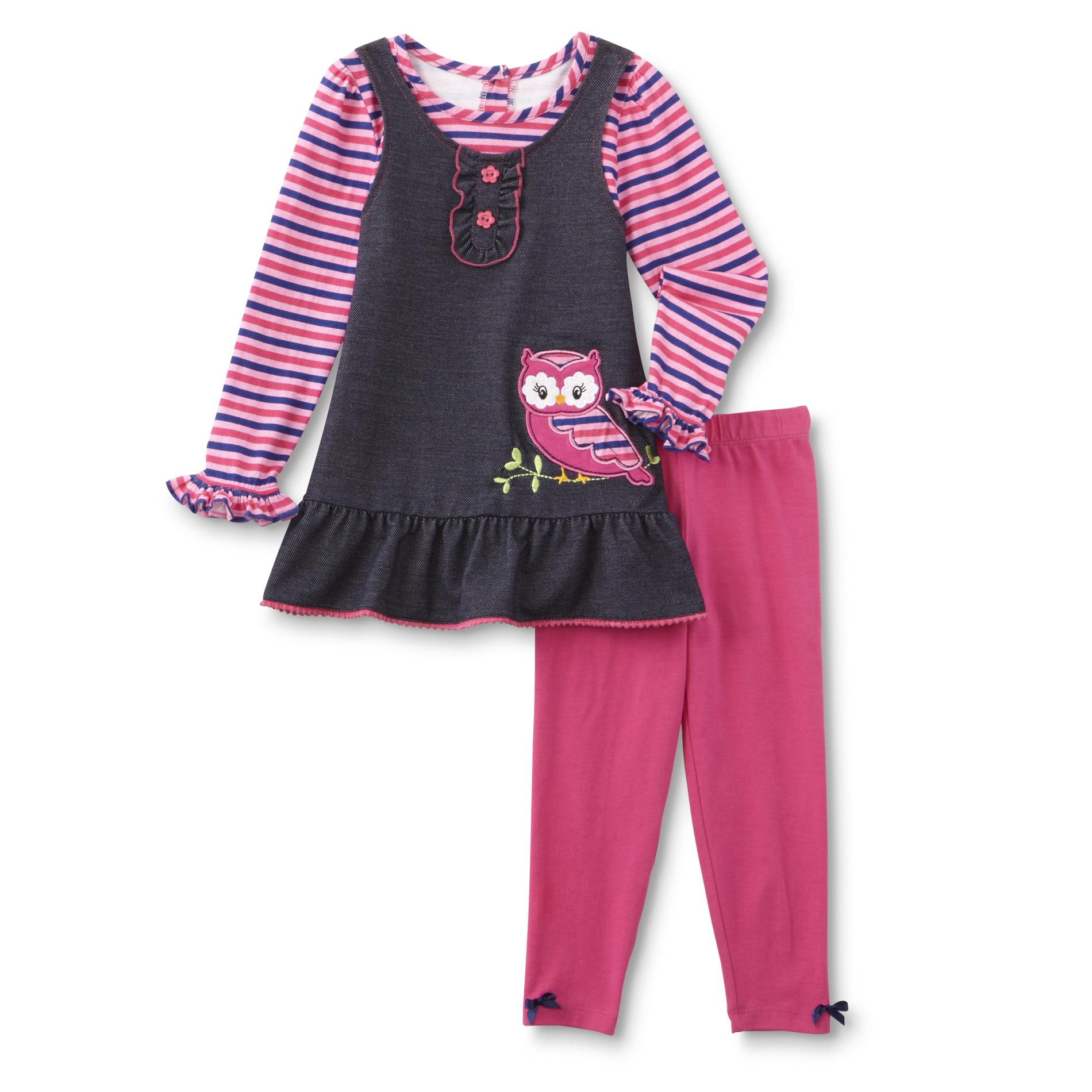Young Hearts Infant & Toddler Girl's Tunic & Leggings - Owl