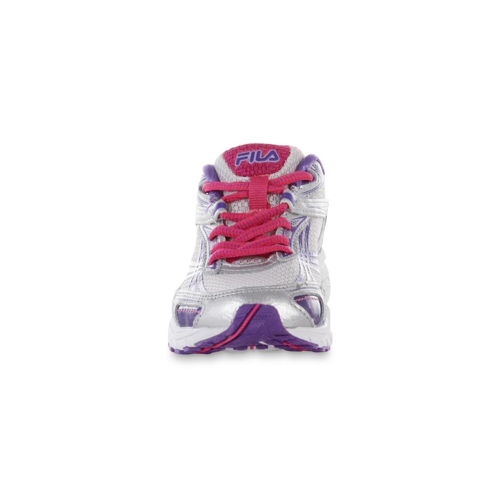Fila Girl's Nitro Silver/Pink/Purple Athletic Shoe