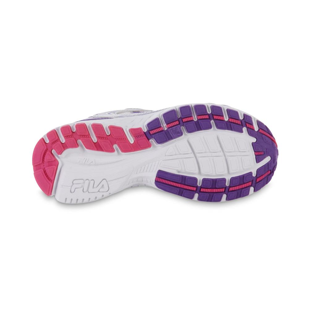 Fila Girl's Nitro Silver/Pink/Purple Athletic Shoe
