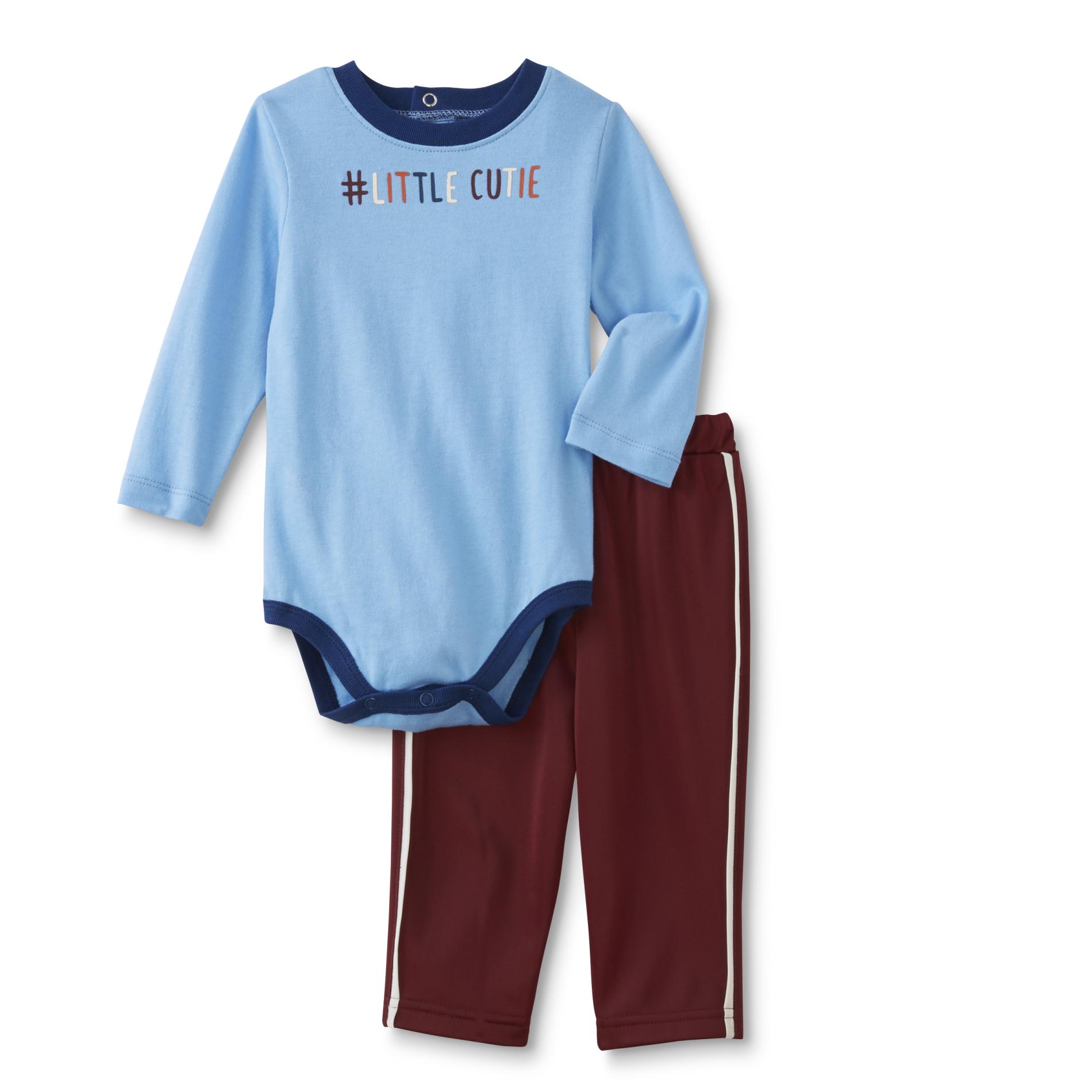 Small Wonders Newborn Boy's Bodysuit & Athletic Pants - Little Cutie