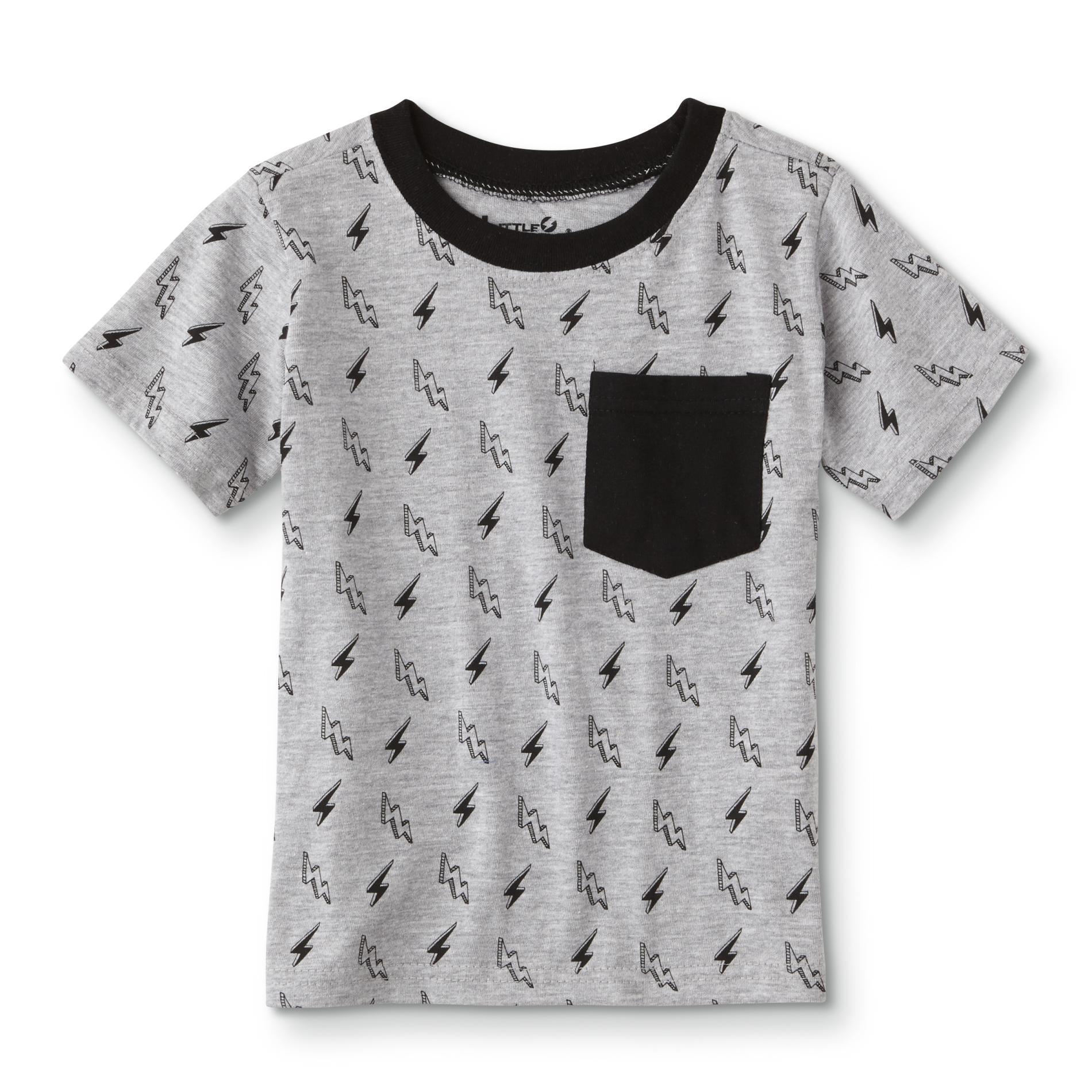 Little Rebels Toddler Boys' Pocket T-Shirt - Lightning Bolts, Size: 2T, Grey Little Rebels Toddler Boys' Pocket T-Shirt - Lightning Bolts, Size: 2T, Grey
