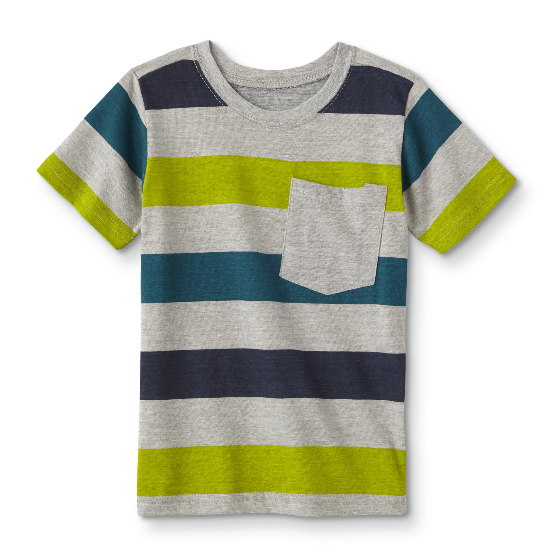 Little Rebels Toddler Boys' Pocket T-Shirt - Striped, Size: 4T, Green Little Rebels Toddler Boys' Pocket T-Shirt - Striped, Size: 4T, Green