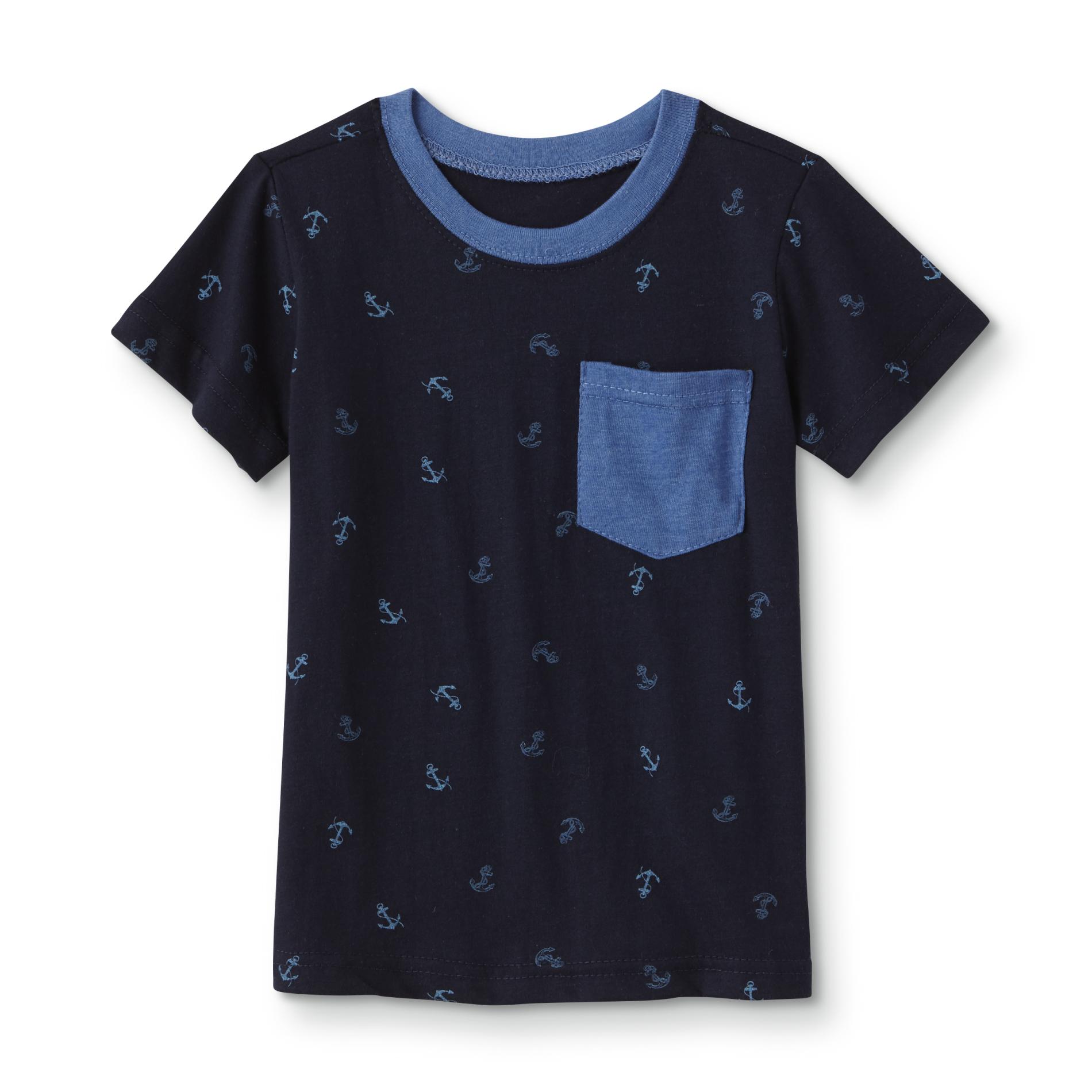 Little Rebels Toddler Boys' Pocket T-Shirt - Anchors, Size: 4T, Blue Little Rebels Toddler Boys' Pocket T-Shirt - Anchors, Size: 4T, Blue