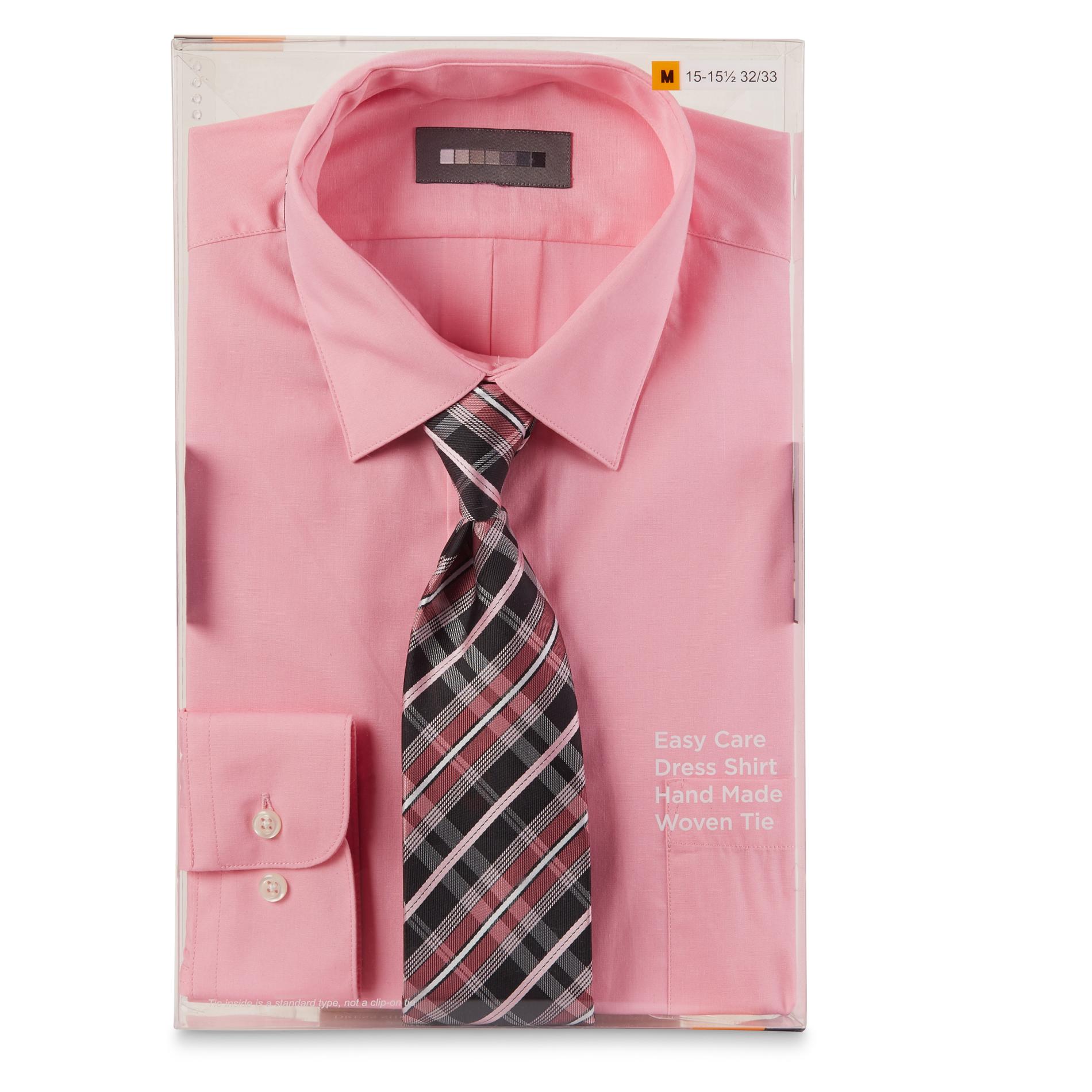 Covington Men's Dress Shirt & Necktie - Plaid