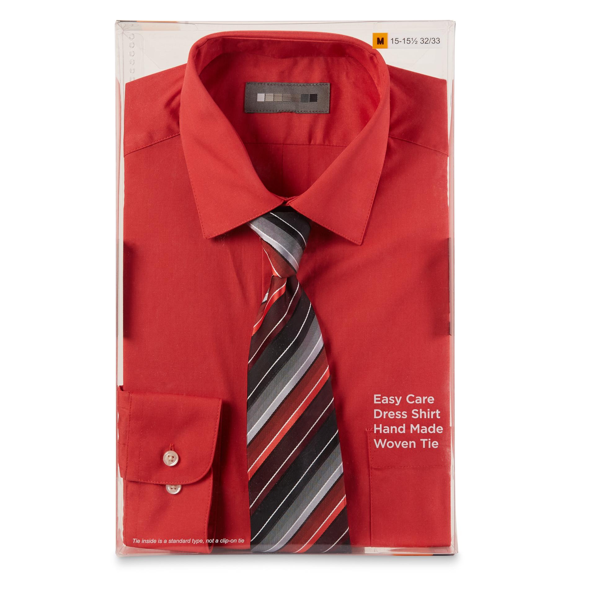 Covington Men's Dress Shirt & Necktie - Striped