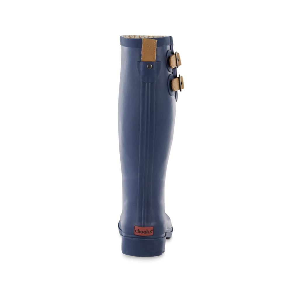 Chooka Women's Top Solid Navy Water-Resistant Rain Boot