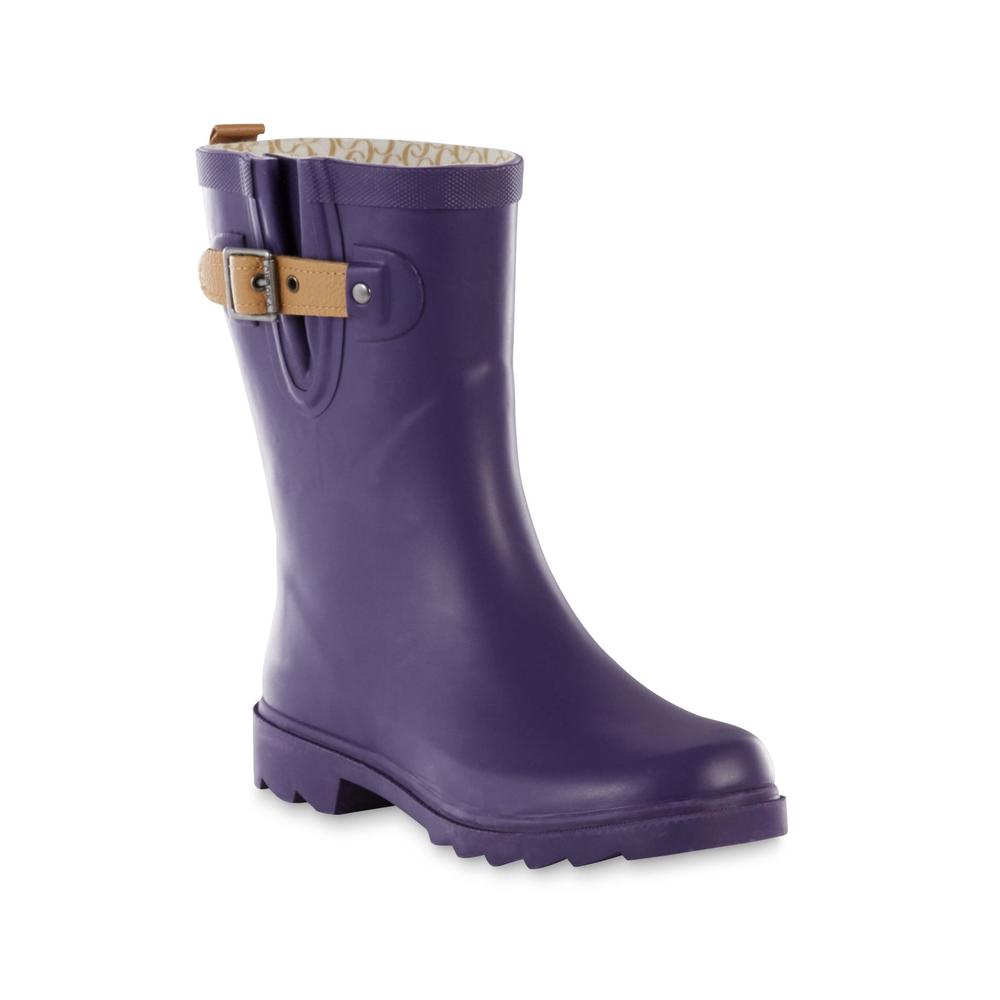 Chooka Women's Top Solid Mid Purple Rain Boot